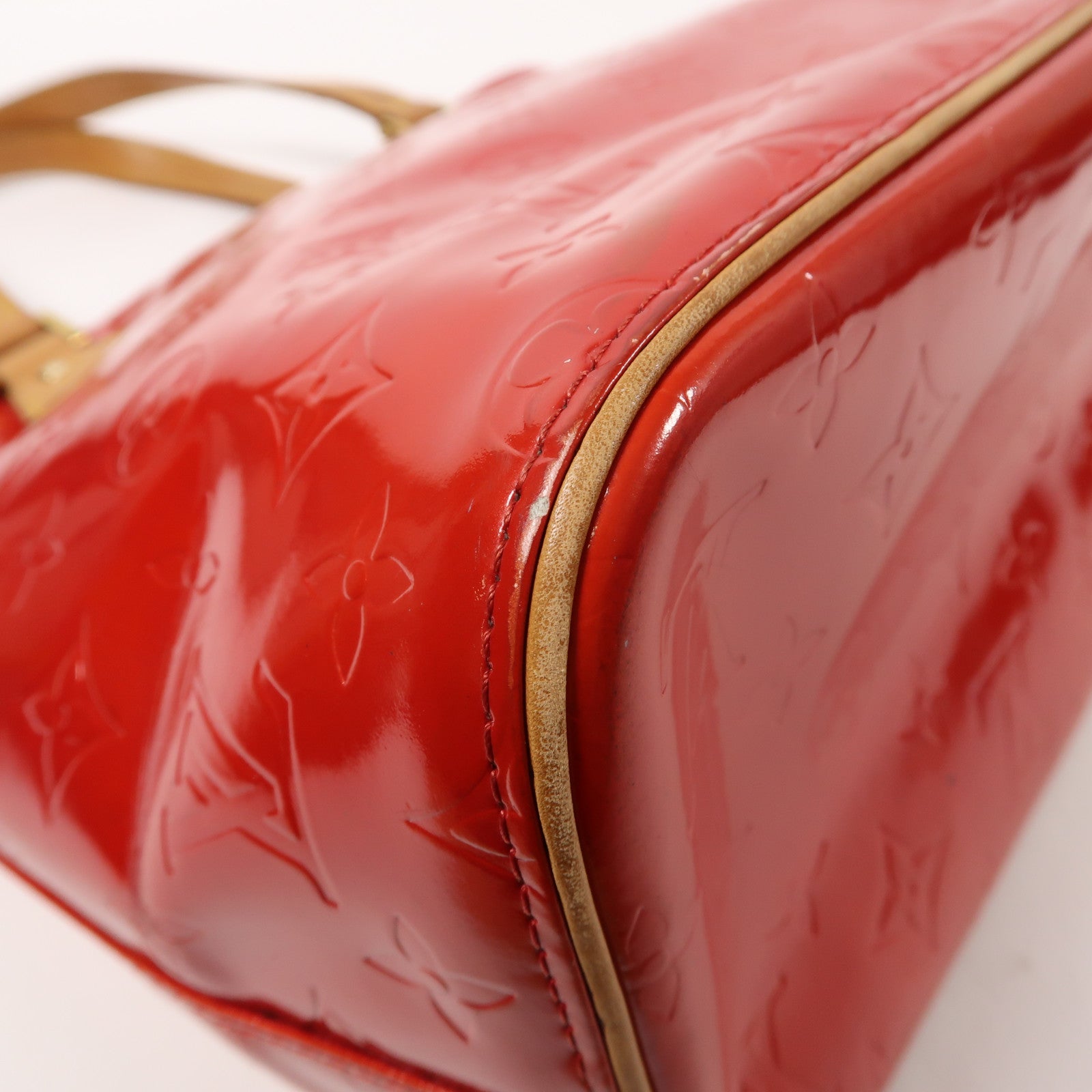 LOUIS VUITTON 【激減優惠】Monogram Vernis Houston金扣手挽袋紅色