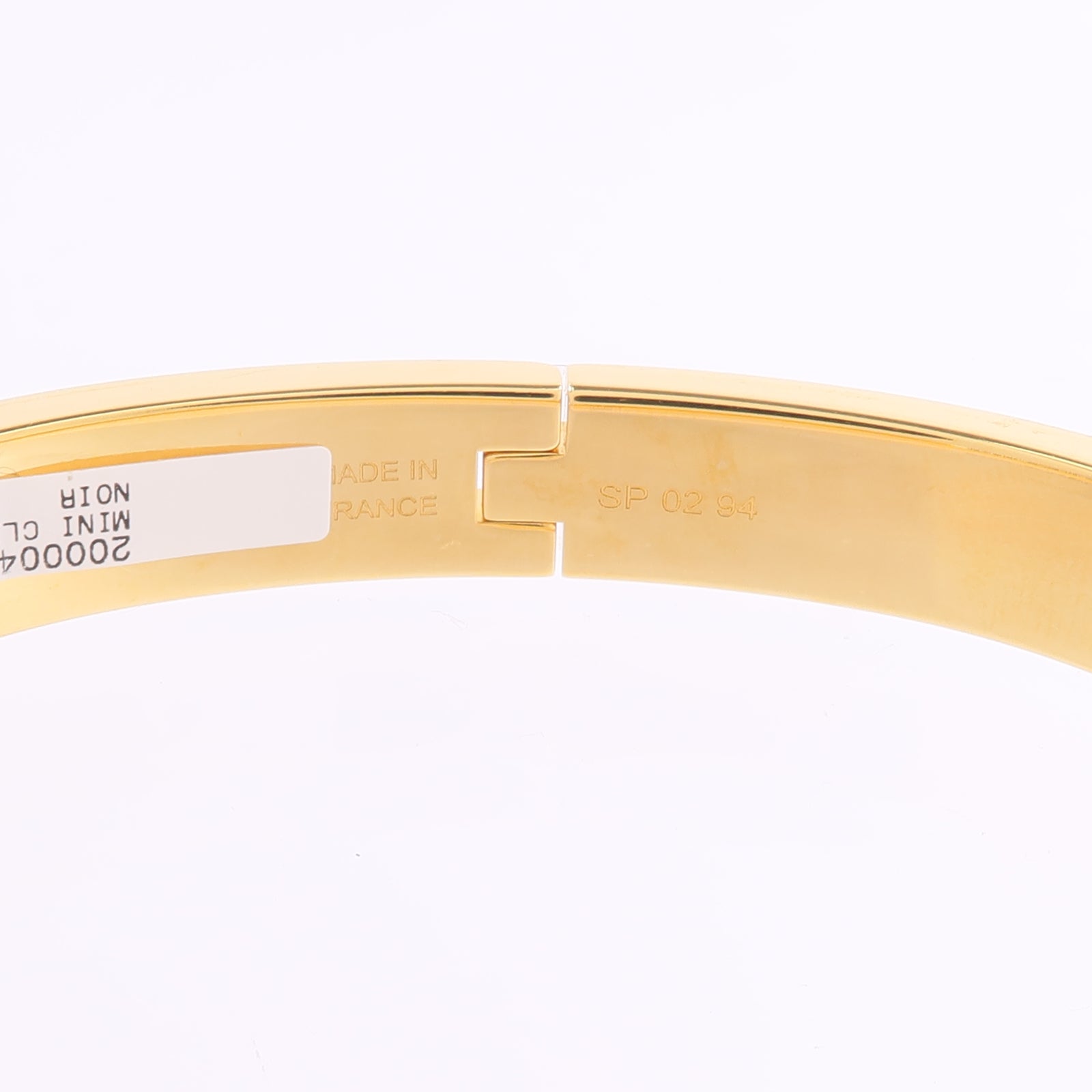 HERMES 金屬/琺瑯Mini Clic Kelly Bracelet手鐲Noir