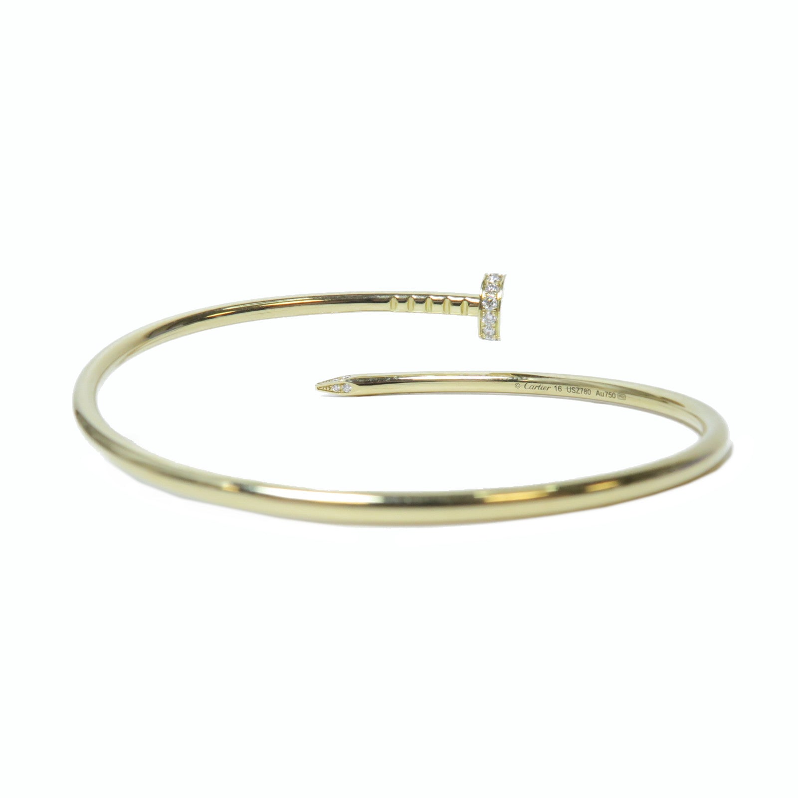 CARTIER 18K黃金Just Un Clou手鐲金色