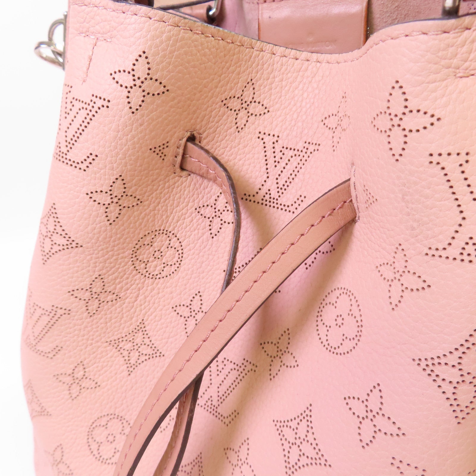 LOUIS VUITTON 【激減優惠】Monogram Mahina Girolata 2Way Bag銀扣手挽肩背兩用袋粉紅色