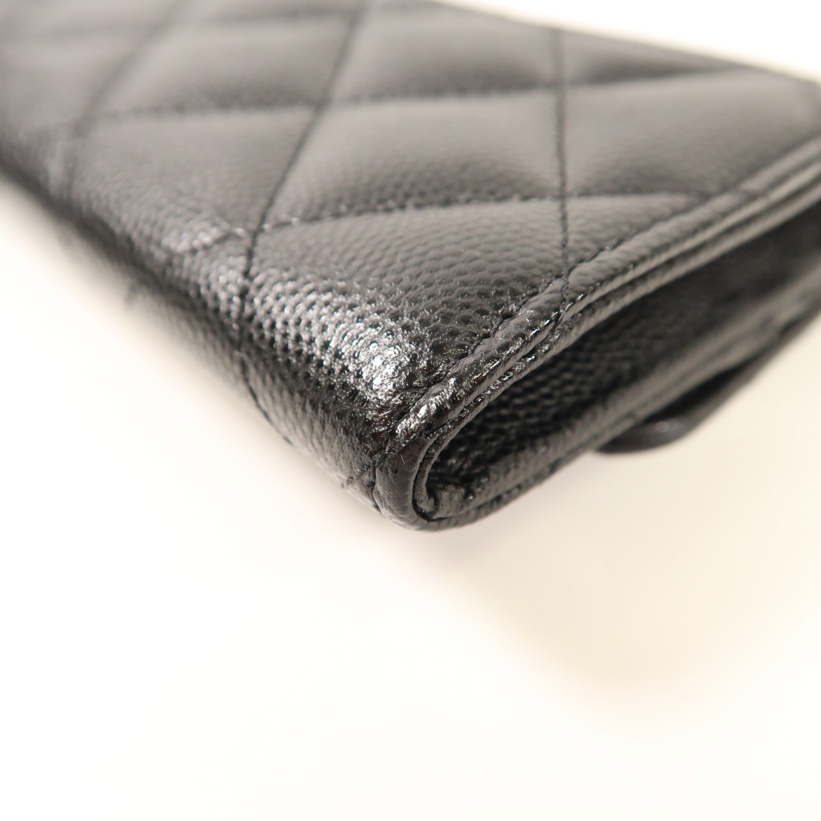 CHANEL 牛皮皮革Long Wallet金扣長錢包