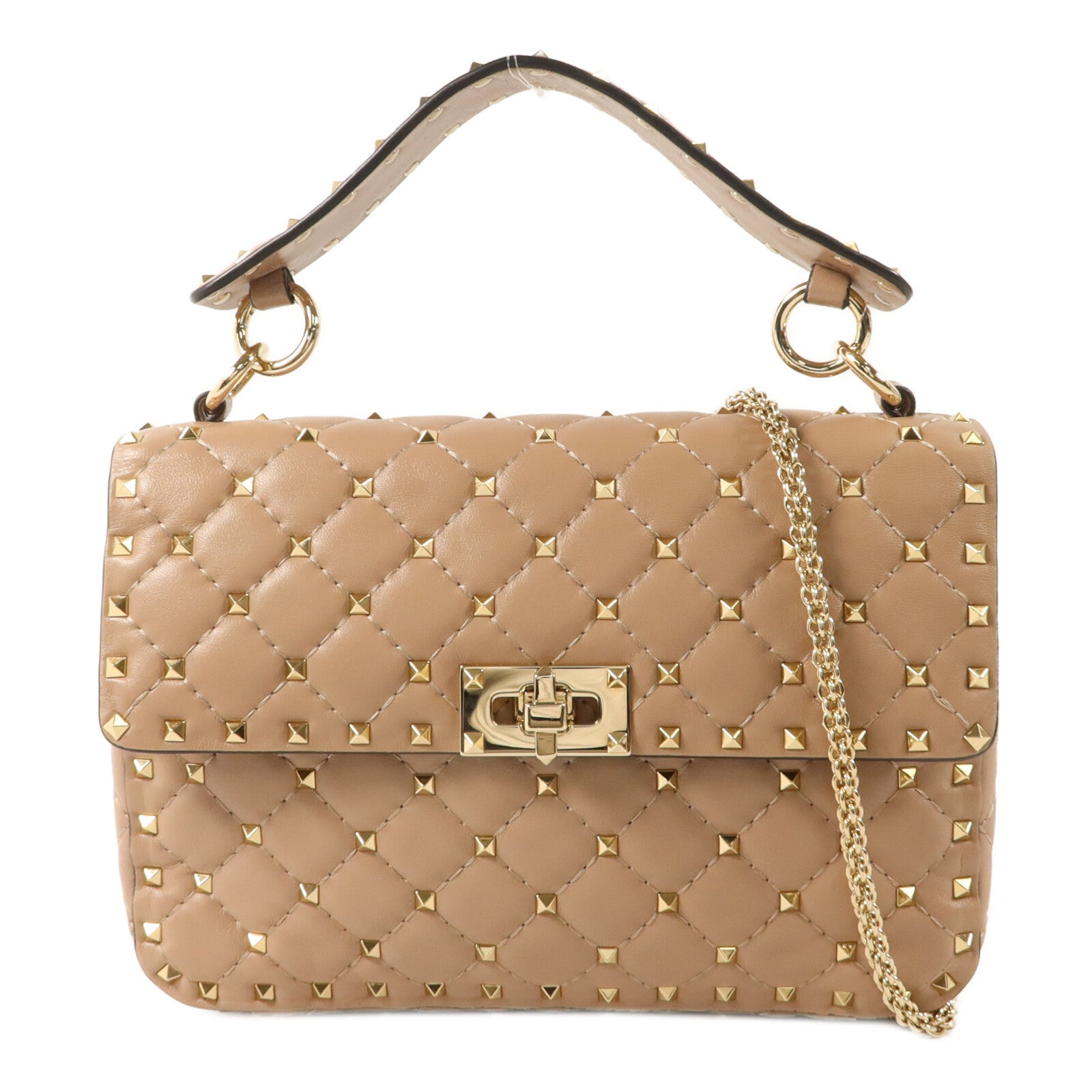 Valentino 羊皮皮革Rockstud Spike手挽肩背兩用袋