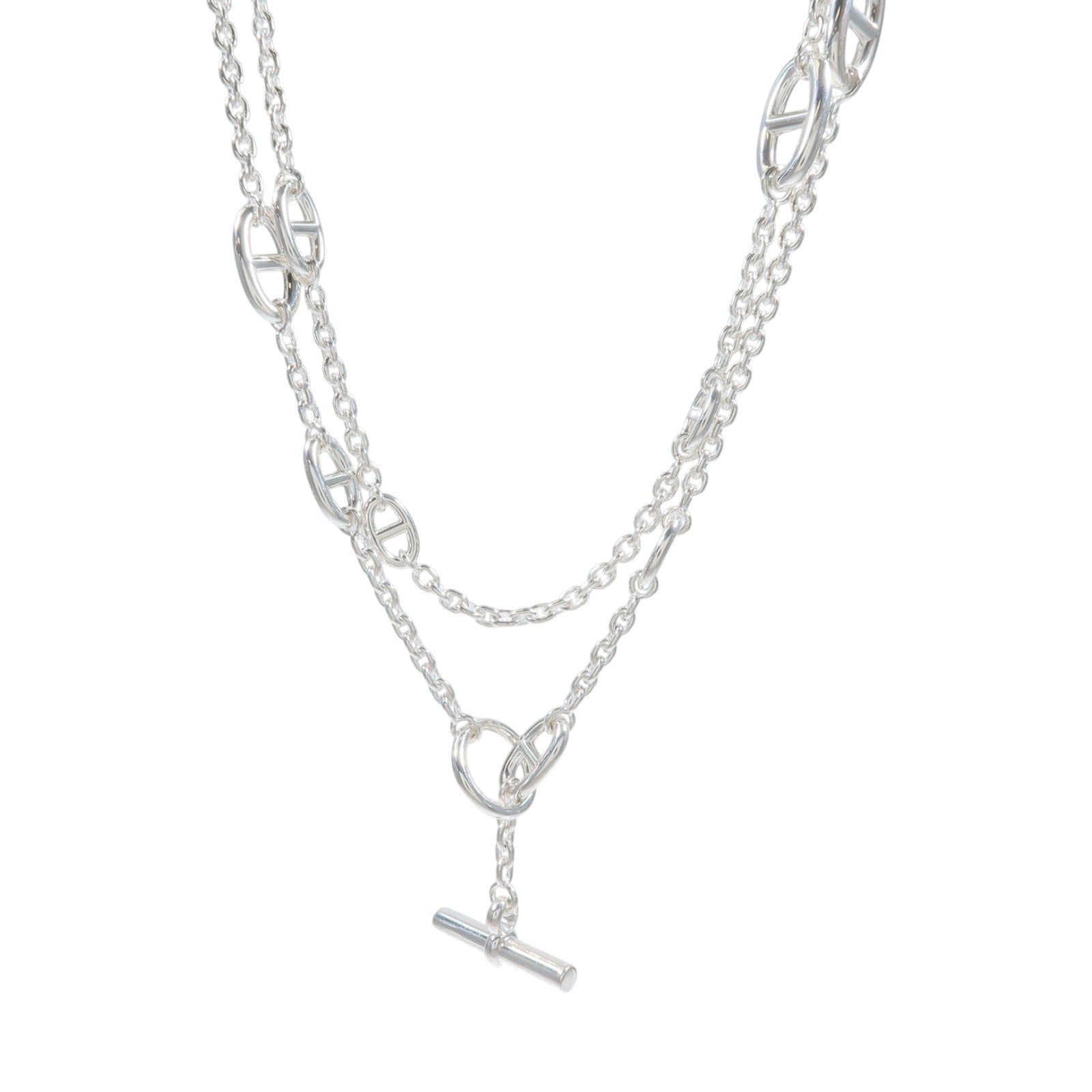 HERMES 925純銀Farandole Long Necklace 160cm項鍊