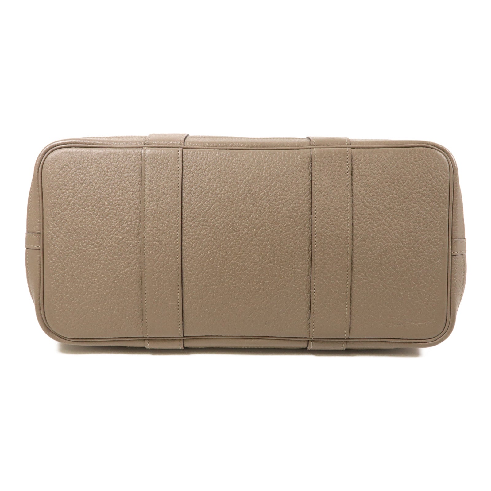 HERMES Negonda皮革Garden Party PM銀扣手挽袋Gris Asphalt