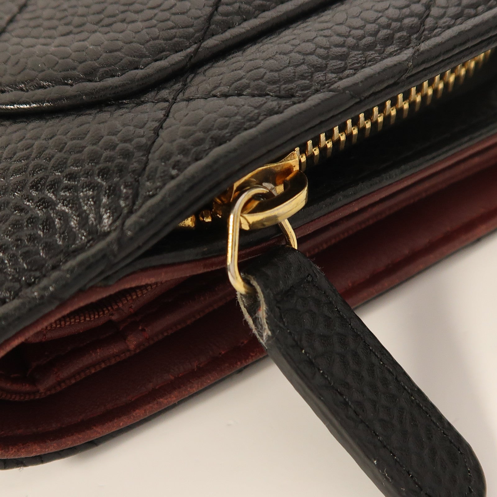 CHANEL 牛皮皮革Wallet金扣錢包