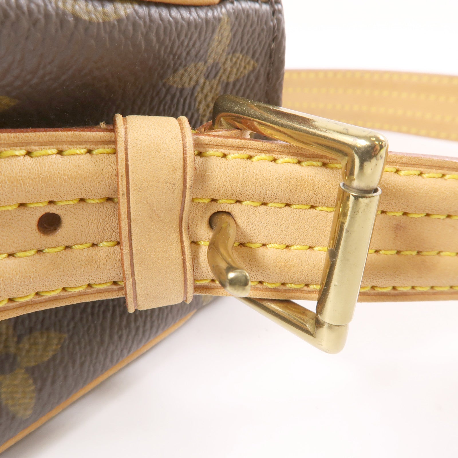 LOUIS VUITTON Monogram Viva Cite MM金扣肩背袋棕色