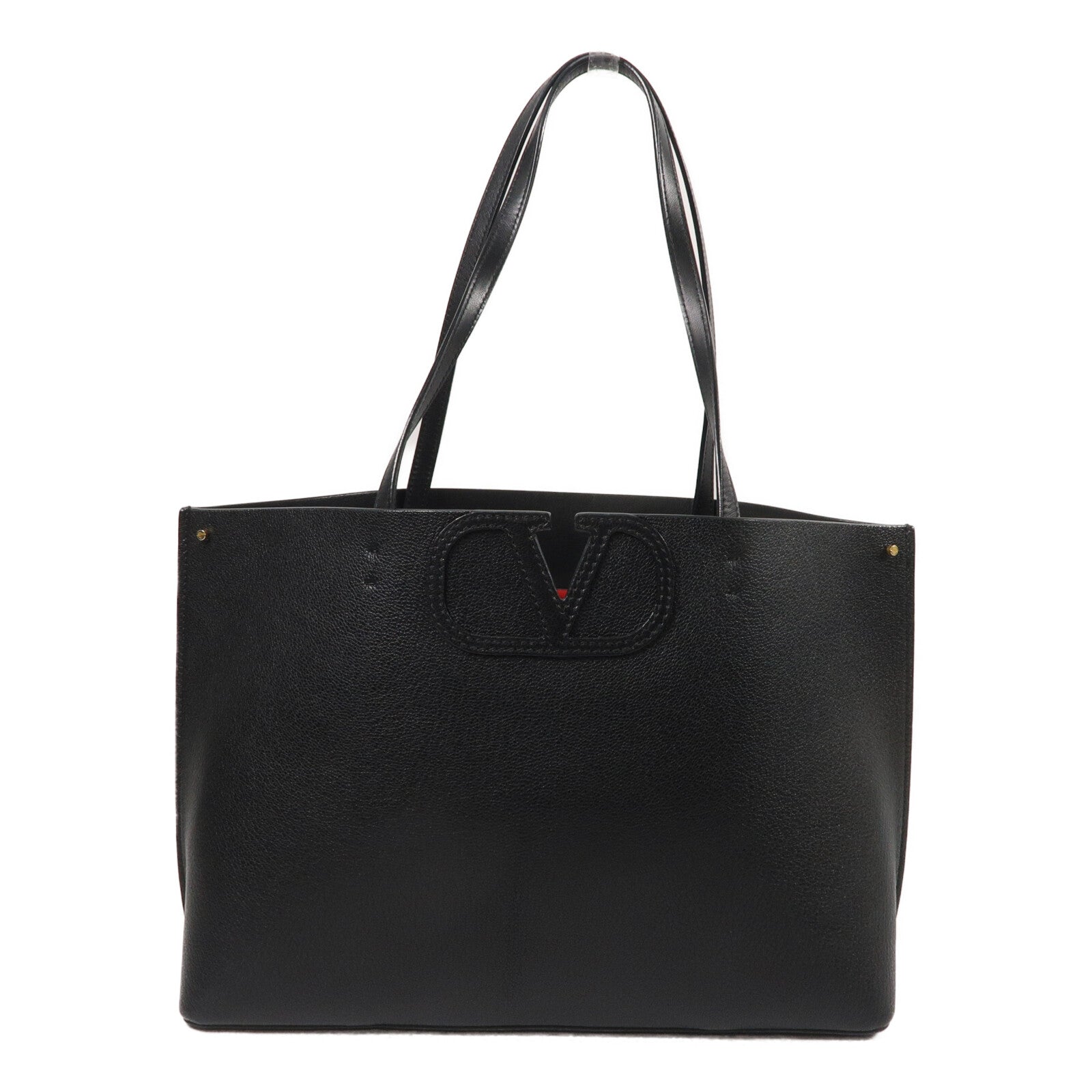 Valentino 牛皮皮革V Logo Fillme手挽袋