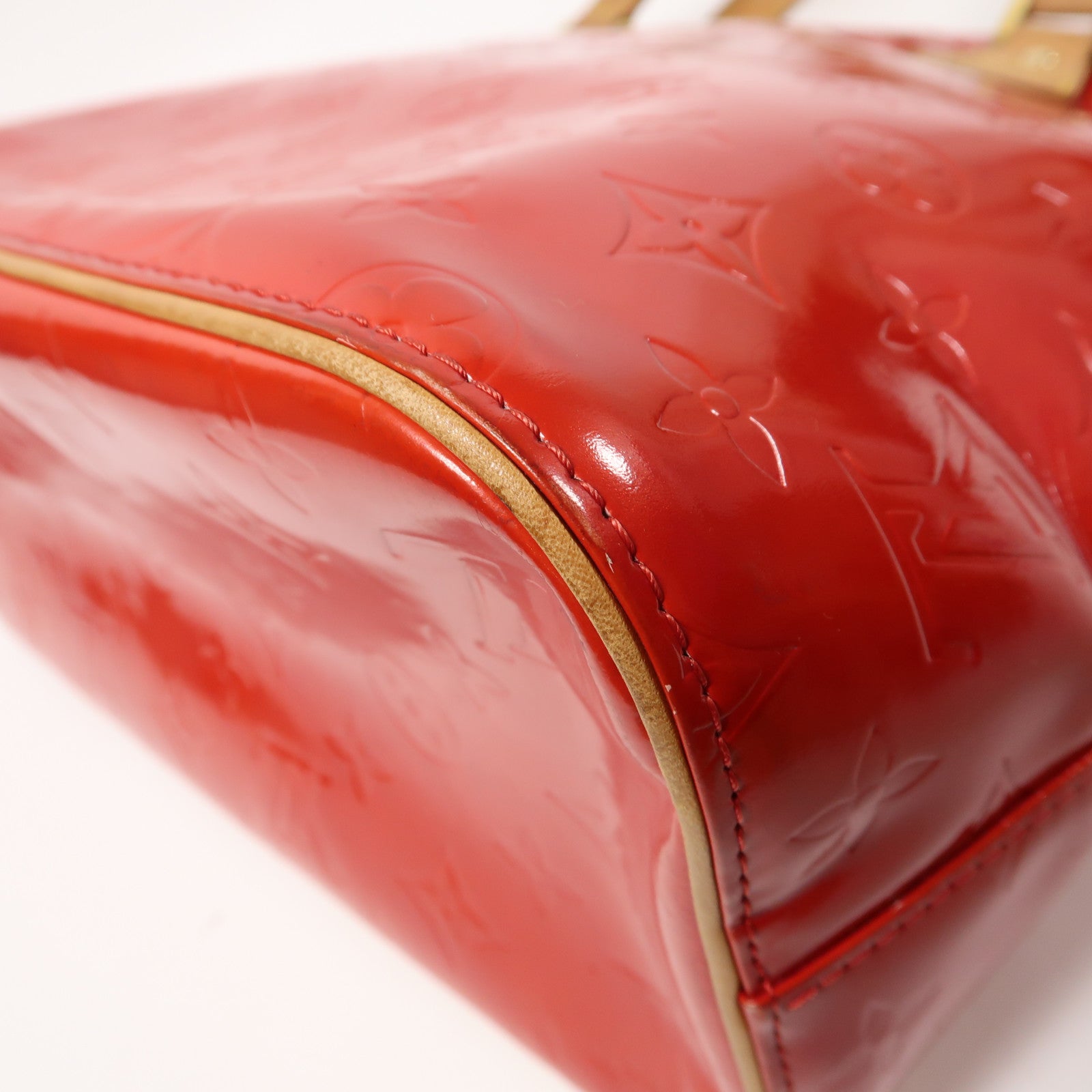 LOUIS VUITTON 【激減優惠】Monogram Vernis Houston金扣手挽袋紅色