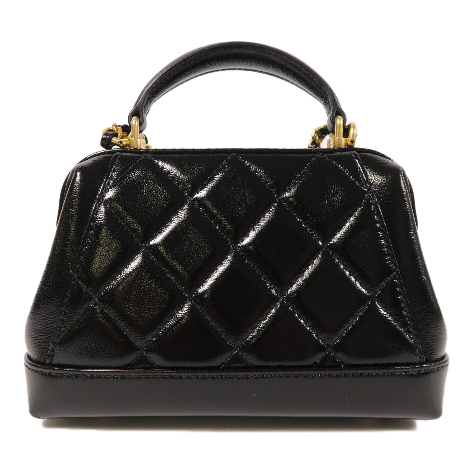 CHANEL【激減優惠】 牛皮皮革Shoulder Bag金扣鏈帶手挽肩背兩用袋