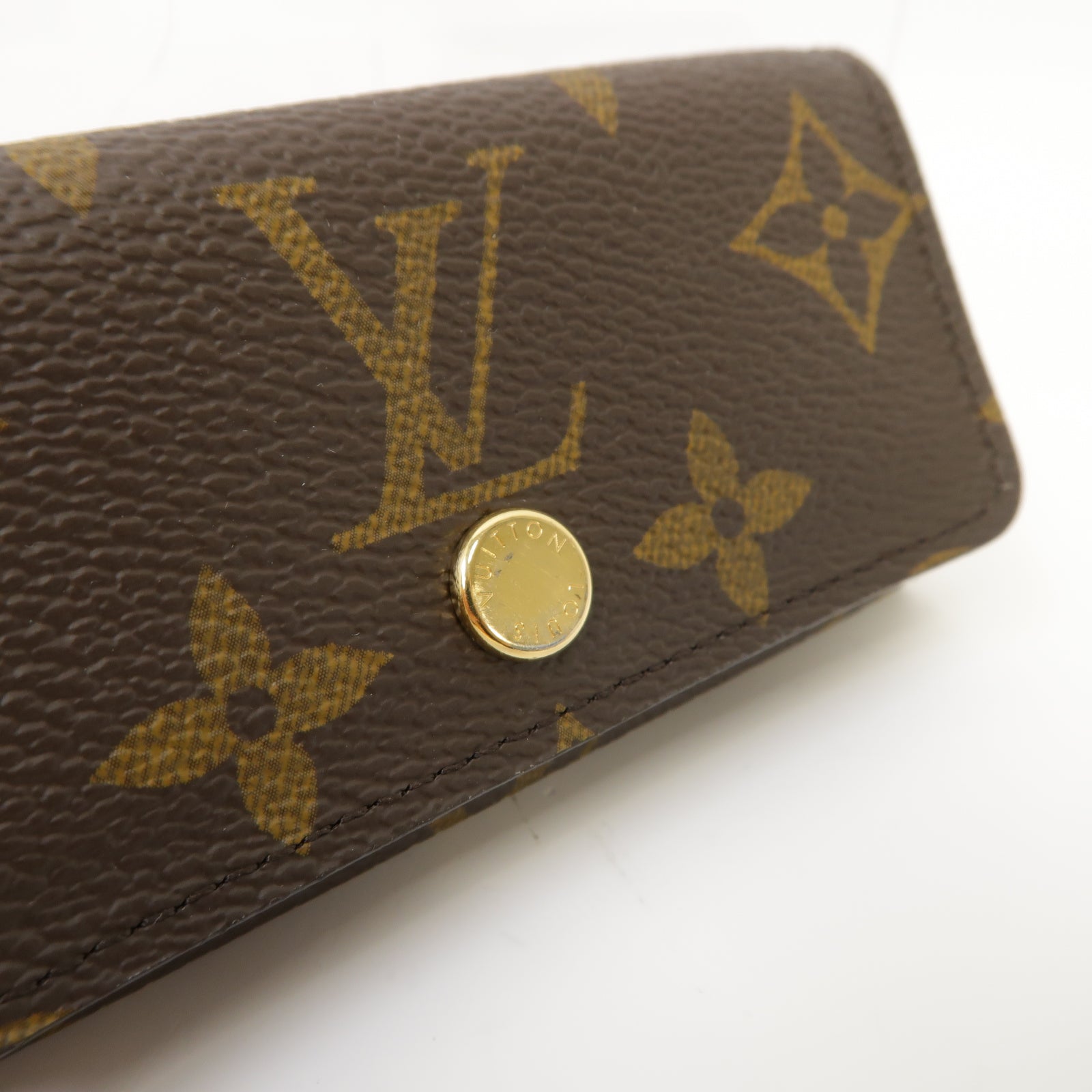 LOUIS VUITTON Monogram Key Holder金扣鑰匙套啡色