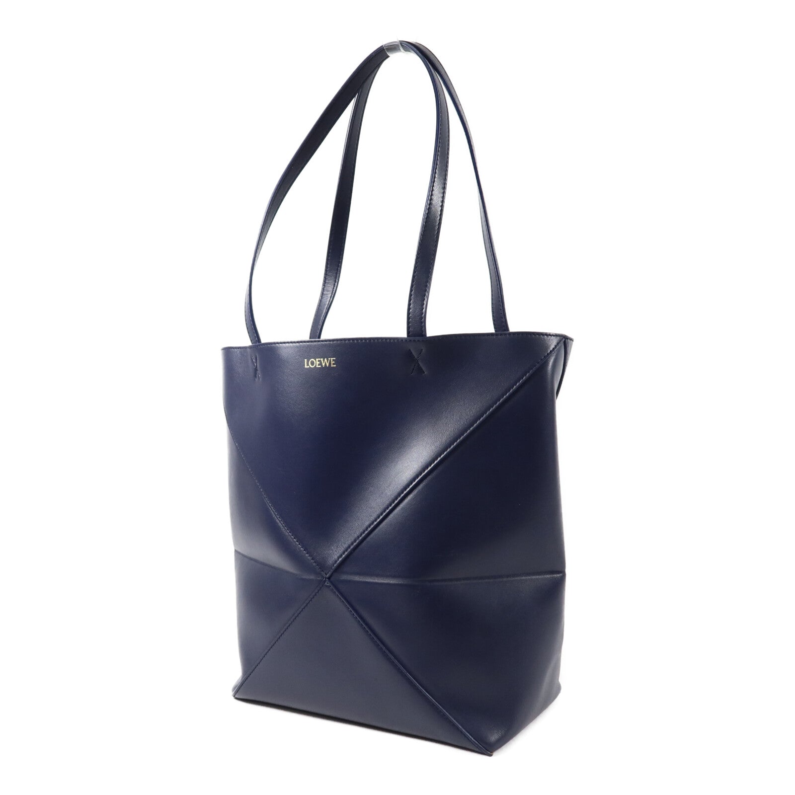 LOEWE 牛皮皮革Puzzle Fold Medium手挽袋