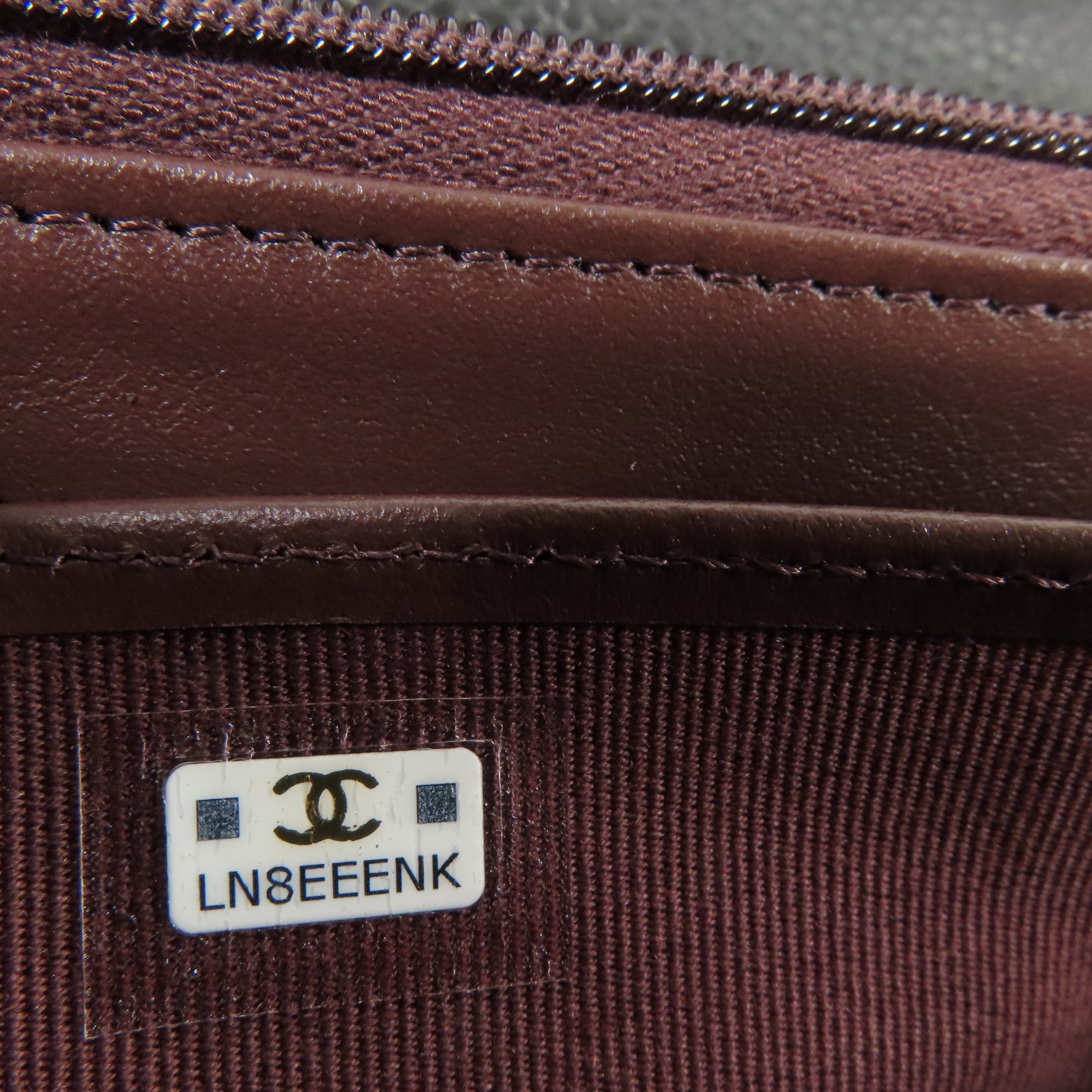 CHANEL 牛皮皮革Long Wallet金扣長錢包