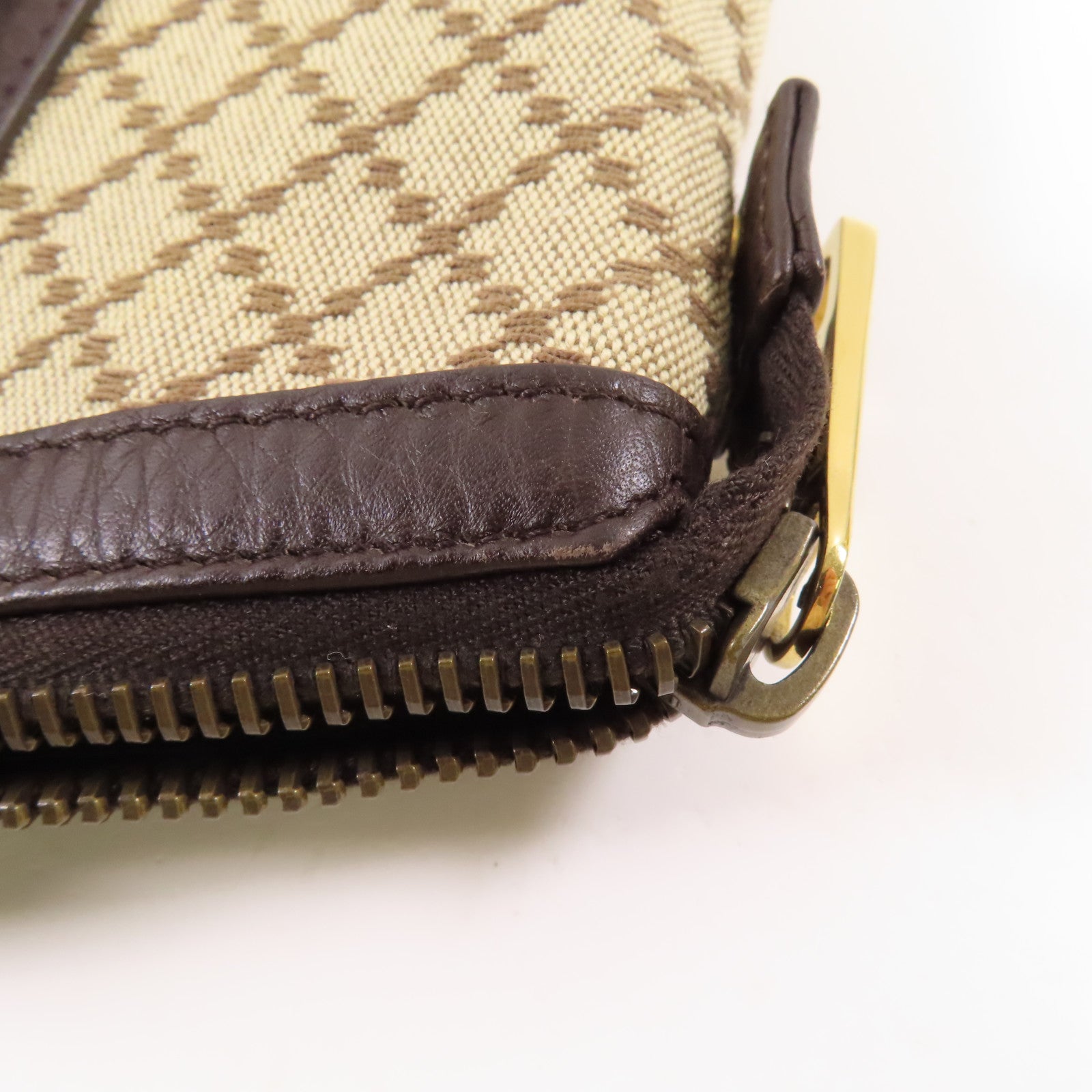 GUCCI 帆布/牛皮皮革Double G Boston Bag金扣波士頓包