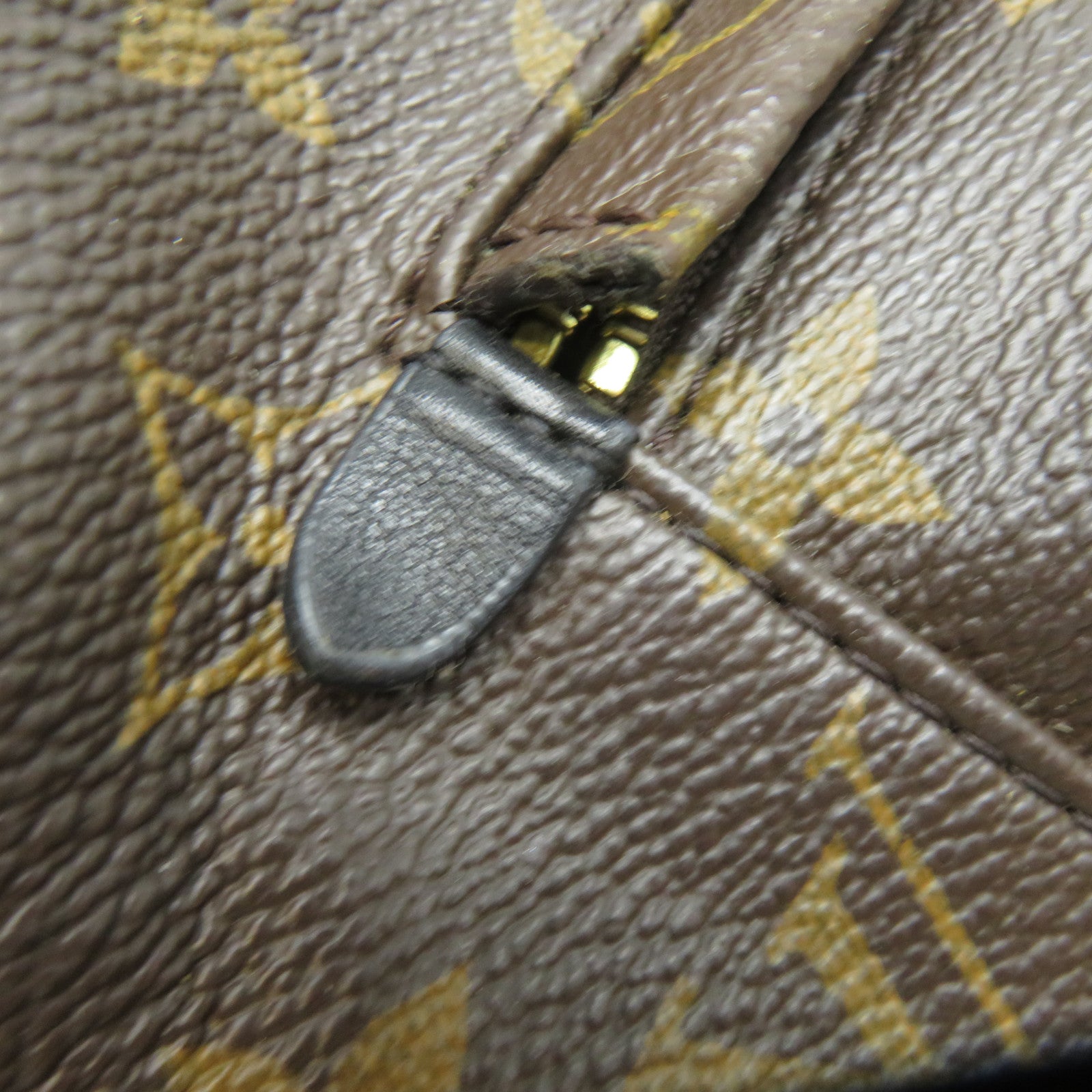LOUIS VUITTON Monogram Macassar Palm Springs MM金扣背包啡色/黑色