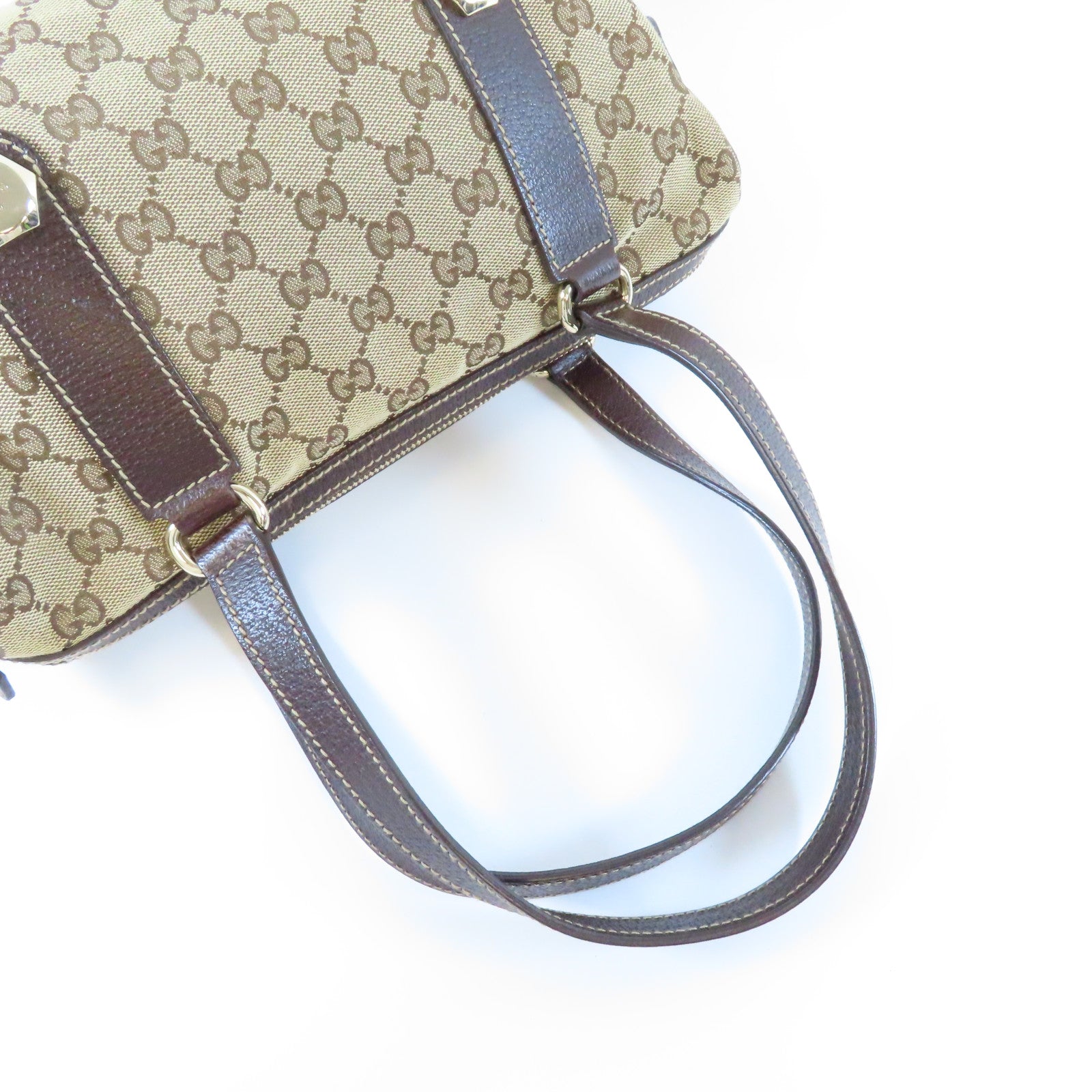 GUCCI 帆布Shoulder Bag金扣肩背袋啡色