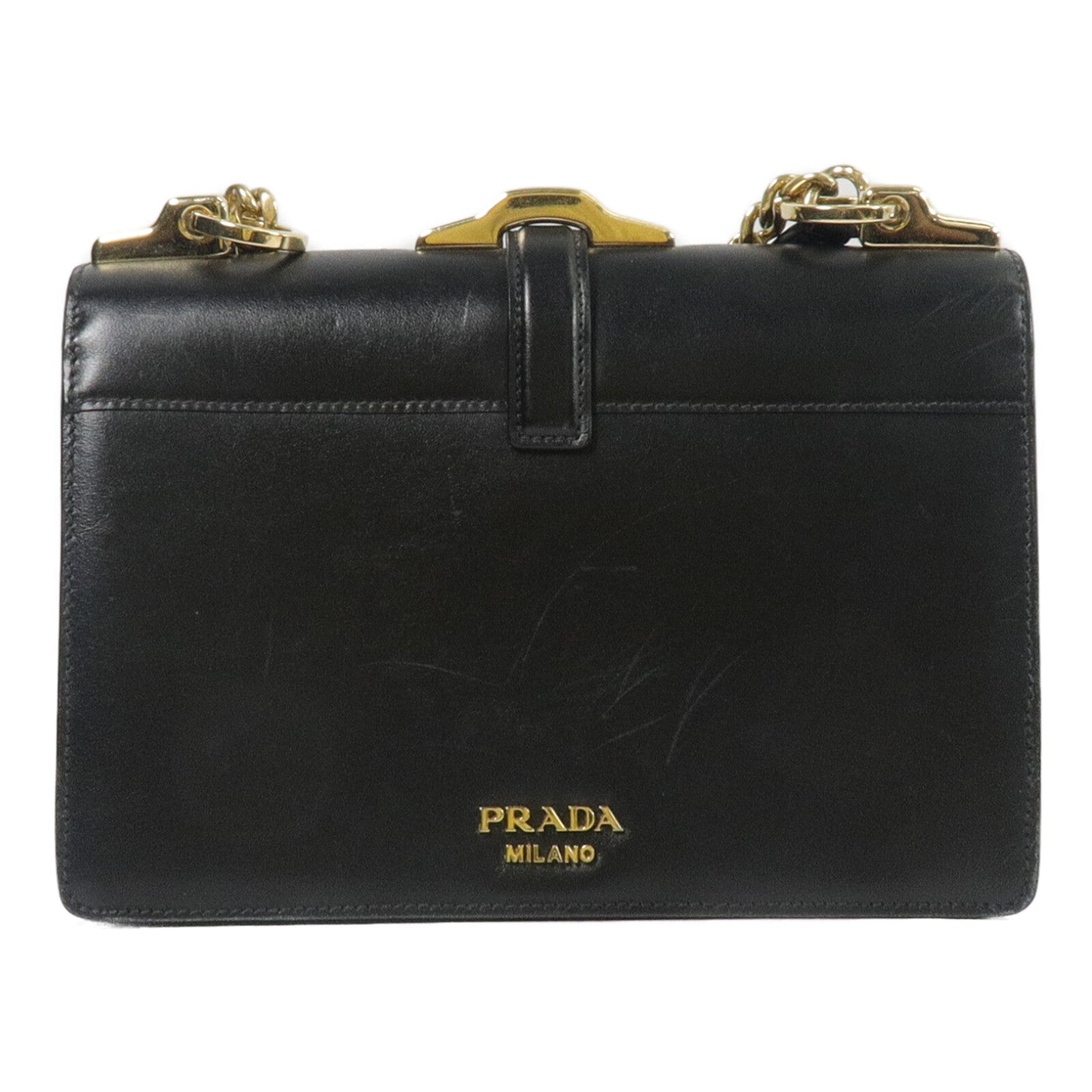 PRADA 牛皮皮革Belle鏈帶肩背袋