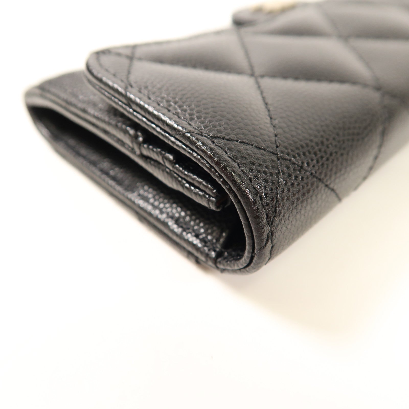CHANEL 牛皮皮革Long Wallet金扣長錢包