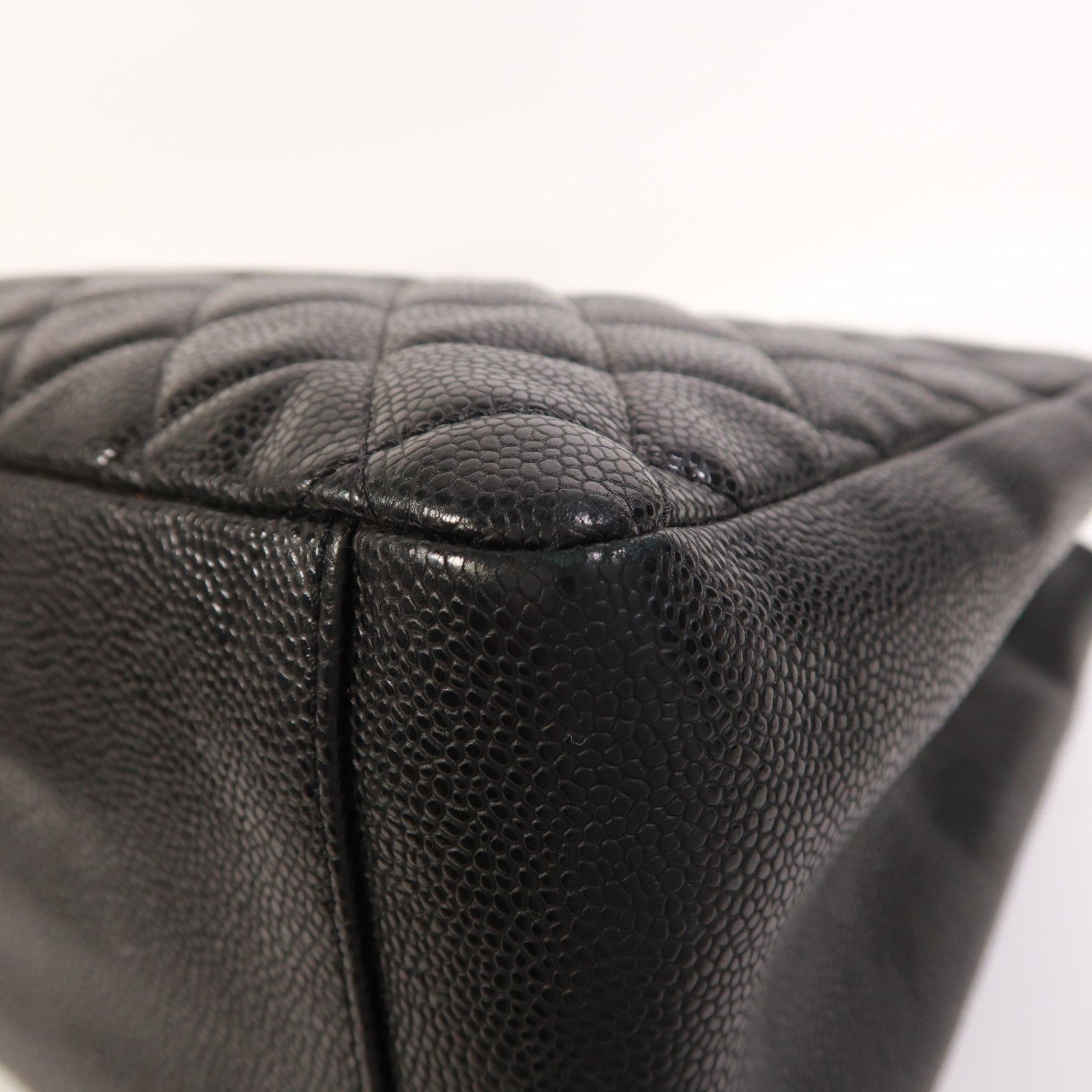 CHANEL 牛皮皮革GST Grand Shopping Tote Bag銀扣鏈帶肩背袋