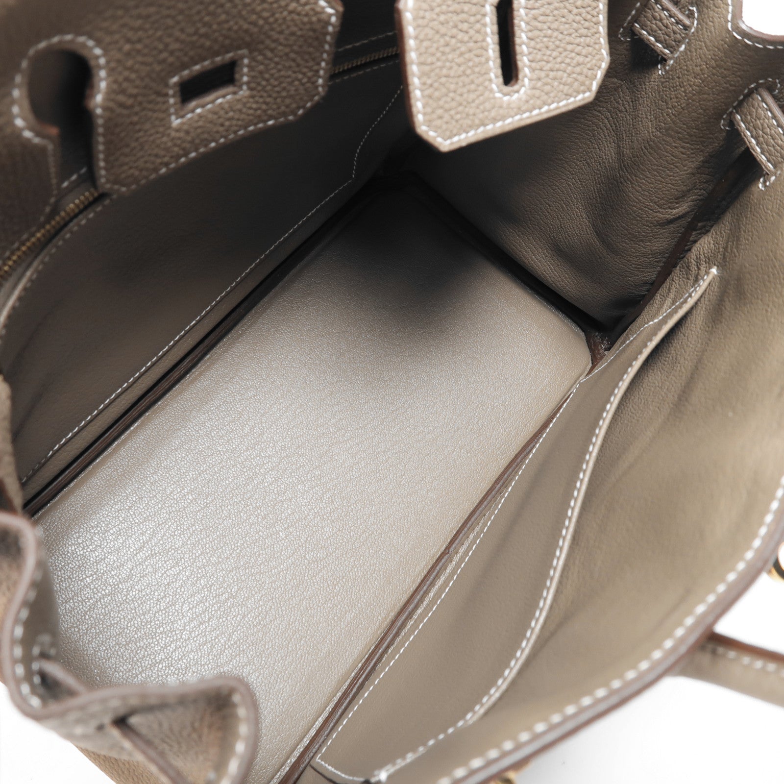 HERMES Togo皮革Birkin 25金扣手挽袋Etoupe