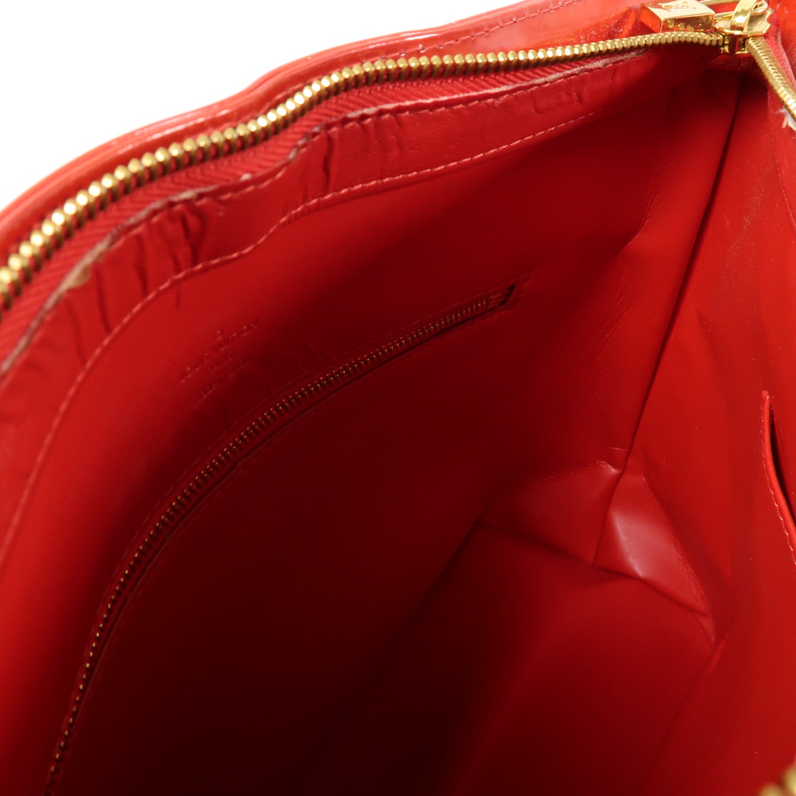 LOUIS VUITTON 【激減優惠】Monogram Vernis Houston金扣手挽袋紅色