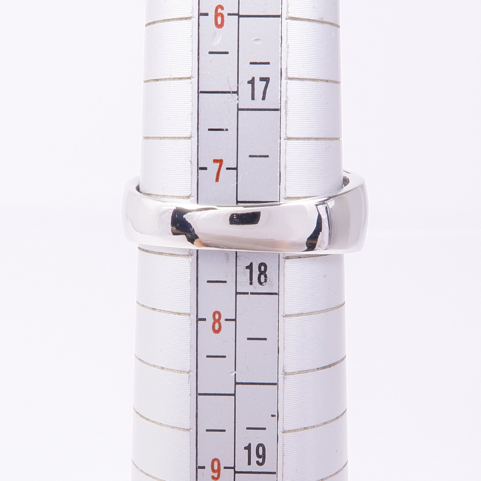 JEWELRY PT950鉑金Garnet Diamond Ring鈣鋁榴石/鑽石戒指US#7.25