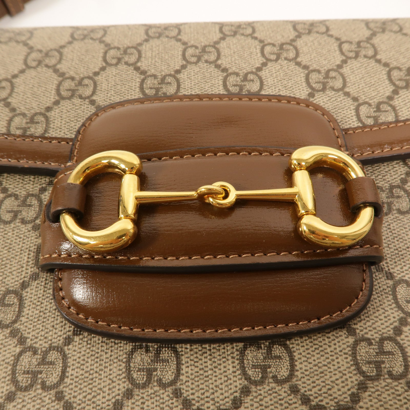 GUCCI 塗層帆布Horsebit 1955 Medium肩背袋