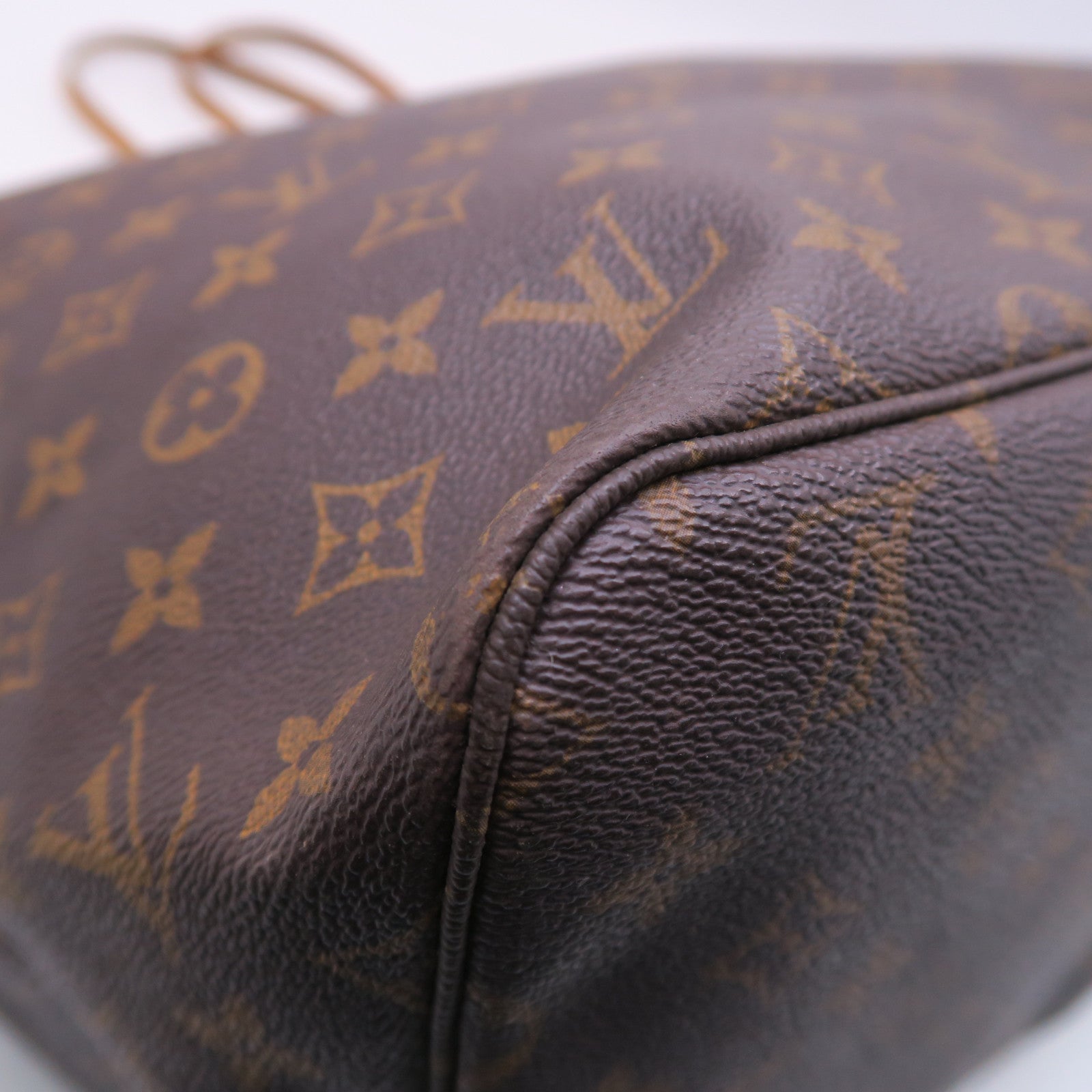 LOUIS VUITTON 【激減優惠】Monogram Neverfull GM金扣手挽袋啡色