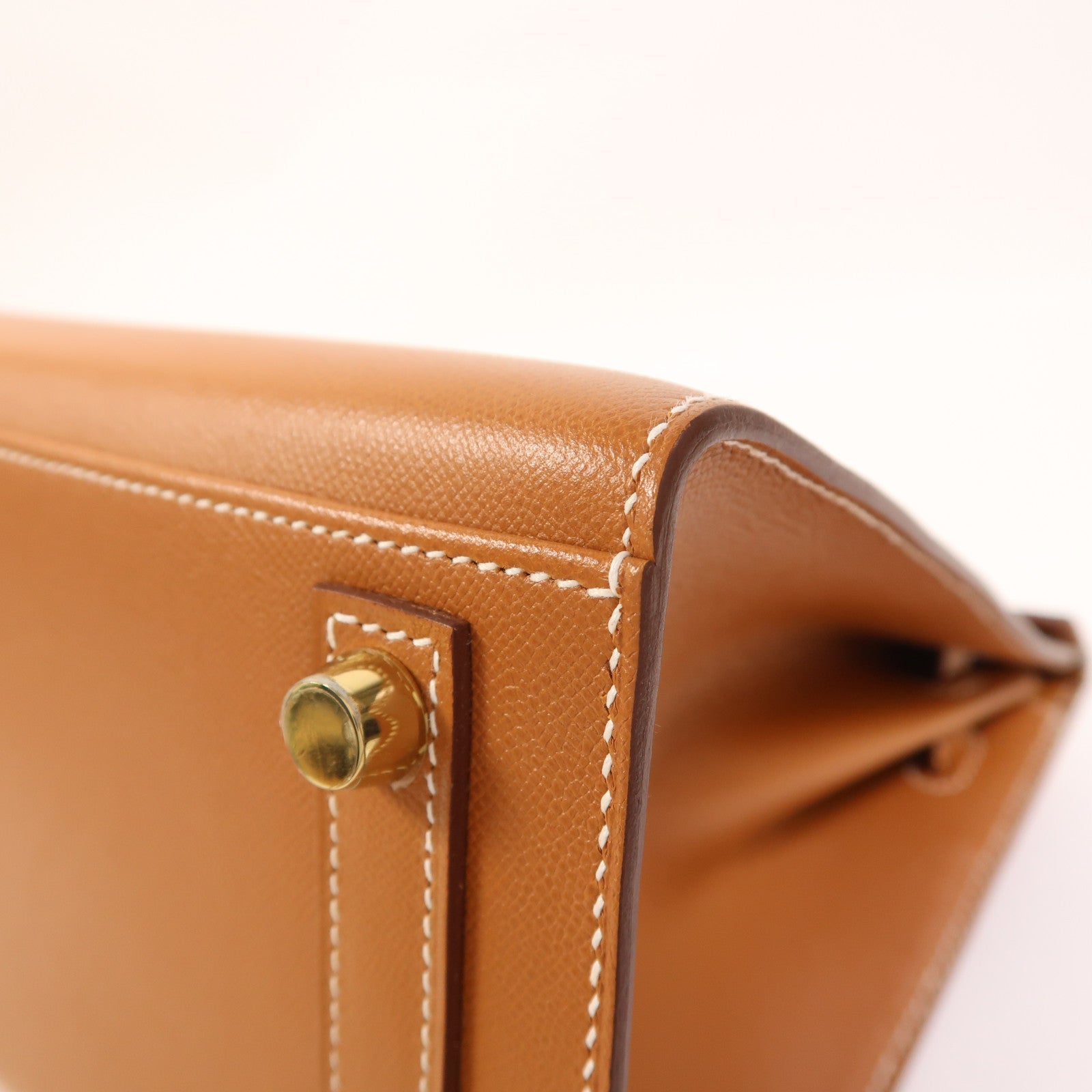 HERMES Madame皮革Birkin 25金扣手挽袋Gold