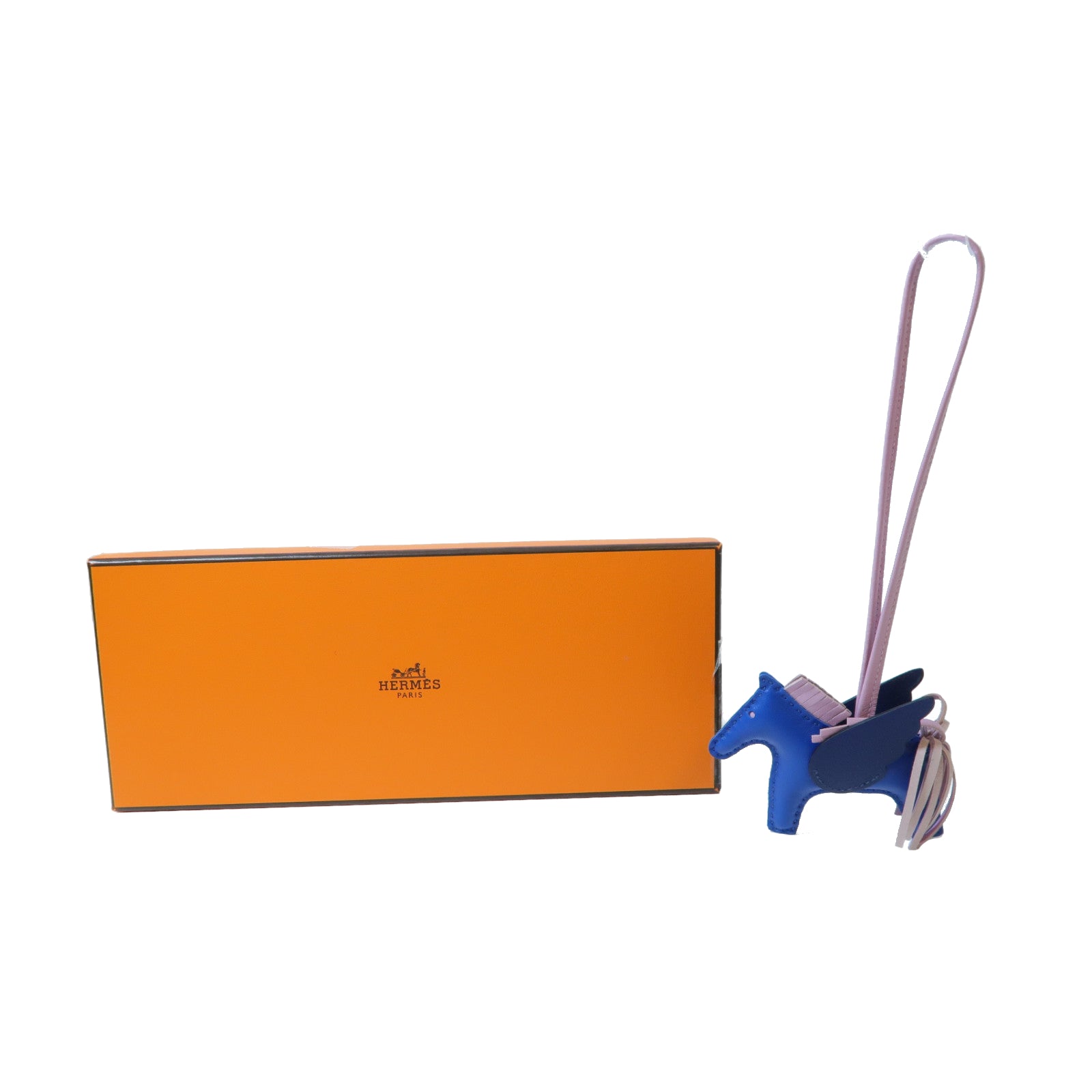 HERMES Swift皮革Rodeo Pegase PM掛飾法國藍色/錦葵紫色/藍寶石色