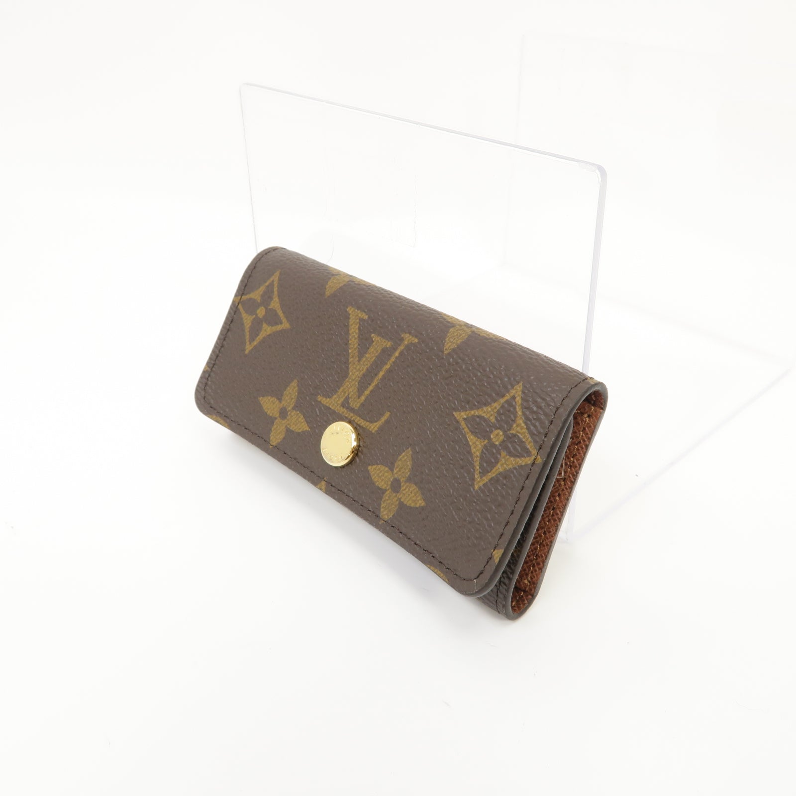 LOUIS VUITTON Monogram Key Holder金扣鑰匙套啡色
