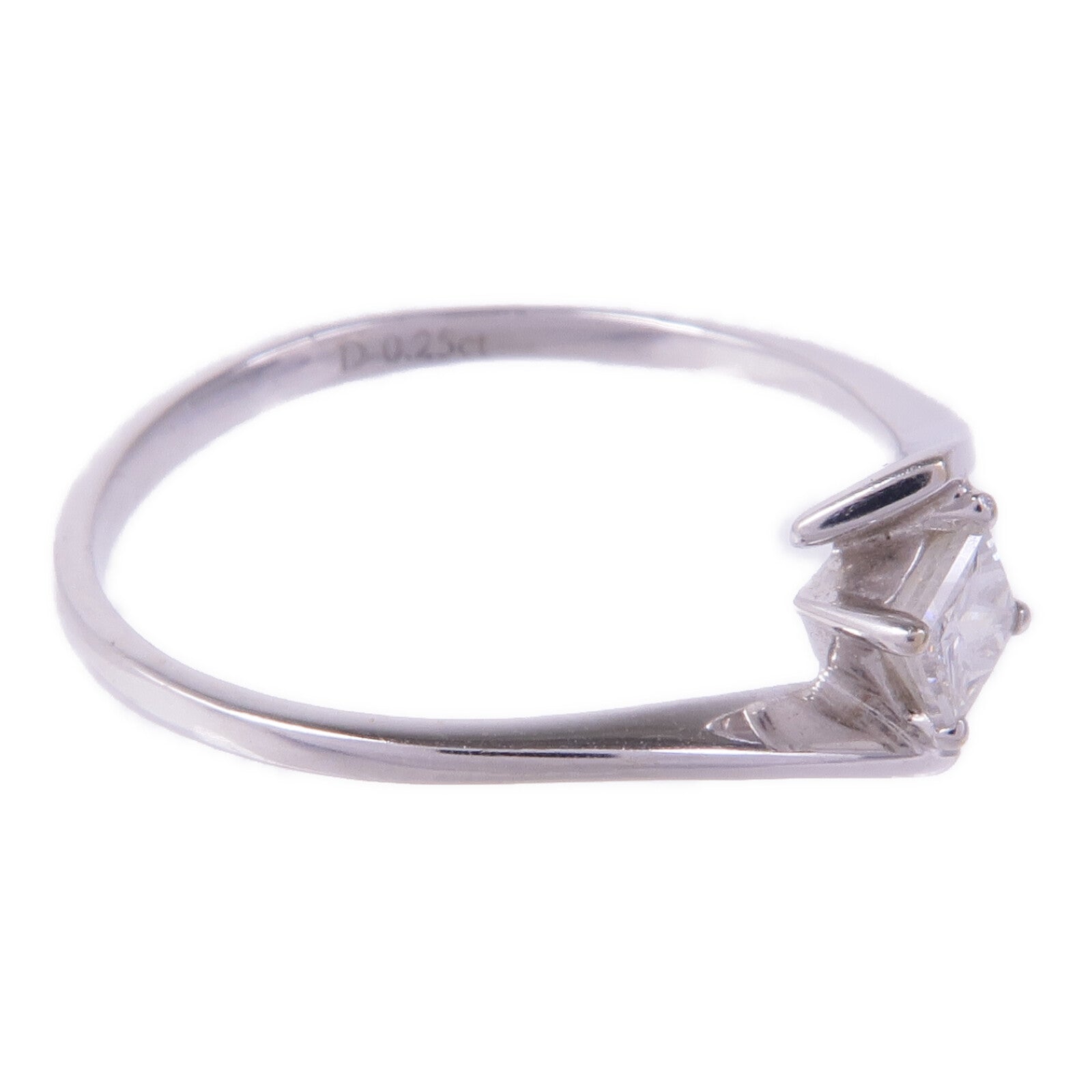 JEWELRY 【激減優惠】18K白金Diamond Ring鑽石戒指US#8