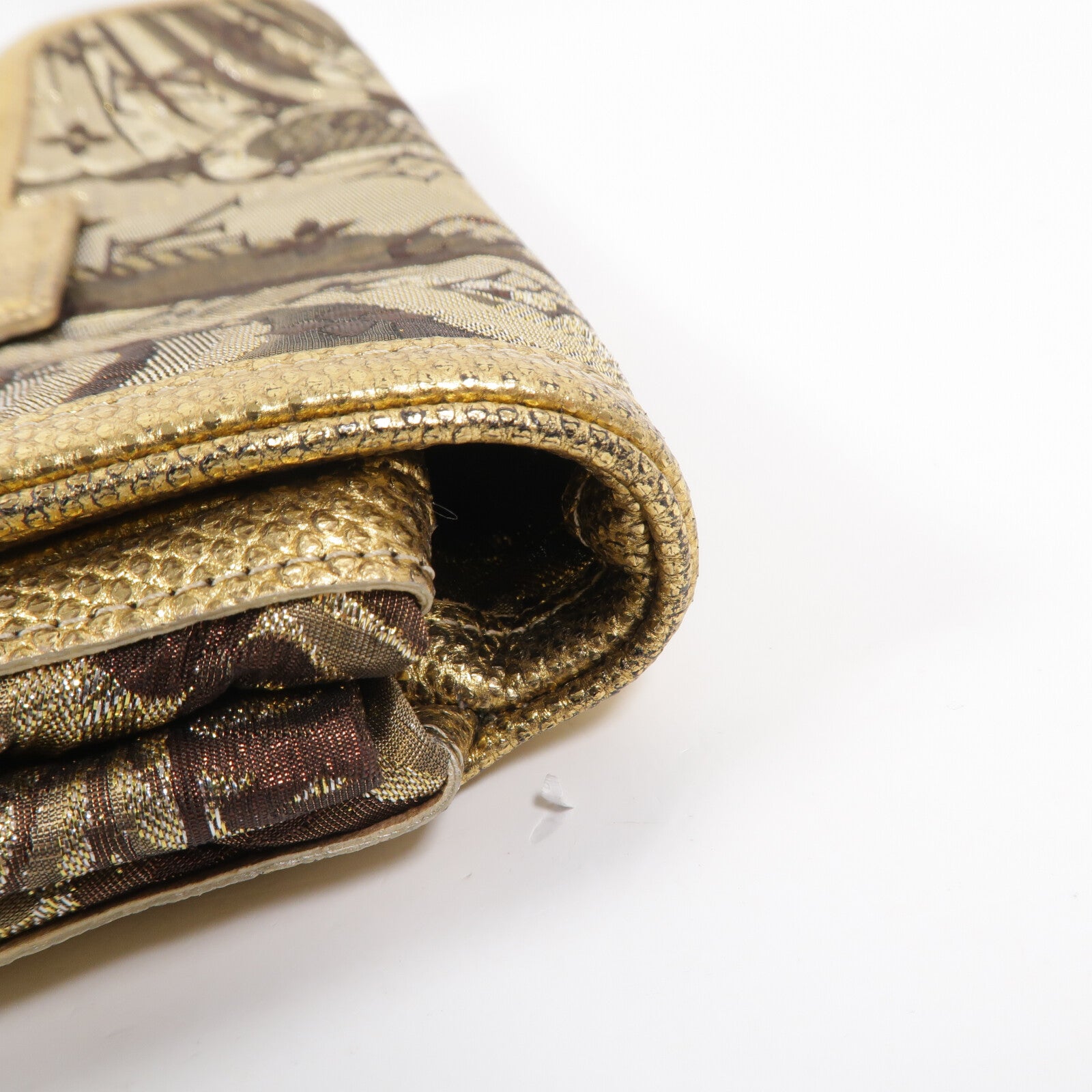LOUIS VUITTON Metallic Monogram Brocade Thalie Clutch手拿包