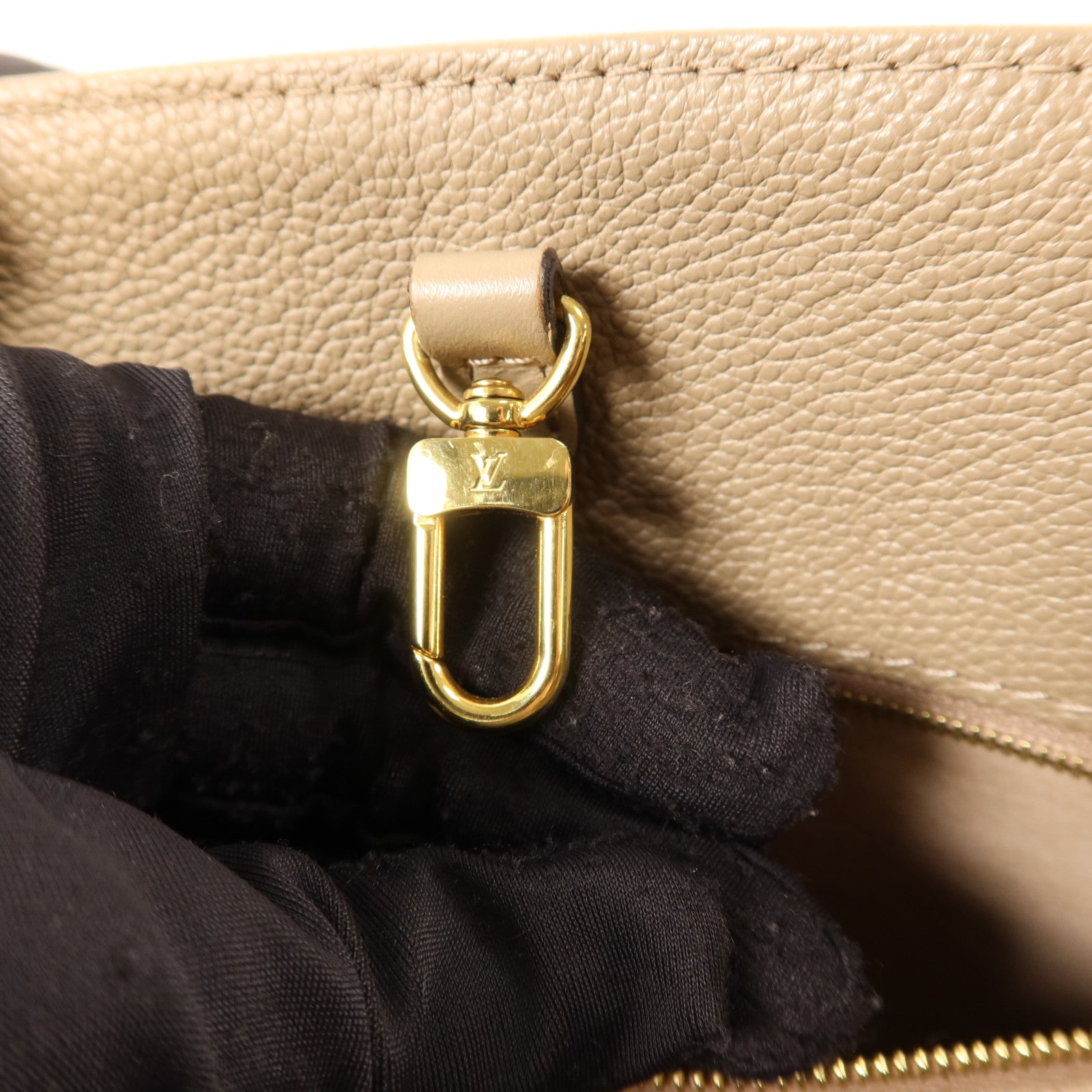 LOUIS VUITTON Monogram Empreinte On The Go MM金扣手挽肩背兩用袋