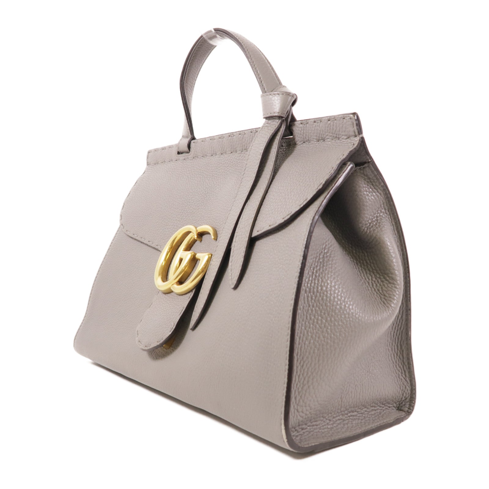 GUCCI 牛皮皮革GG Marmont金扣手挽肩背兩用袋