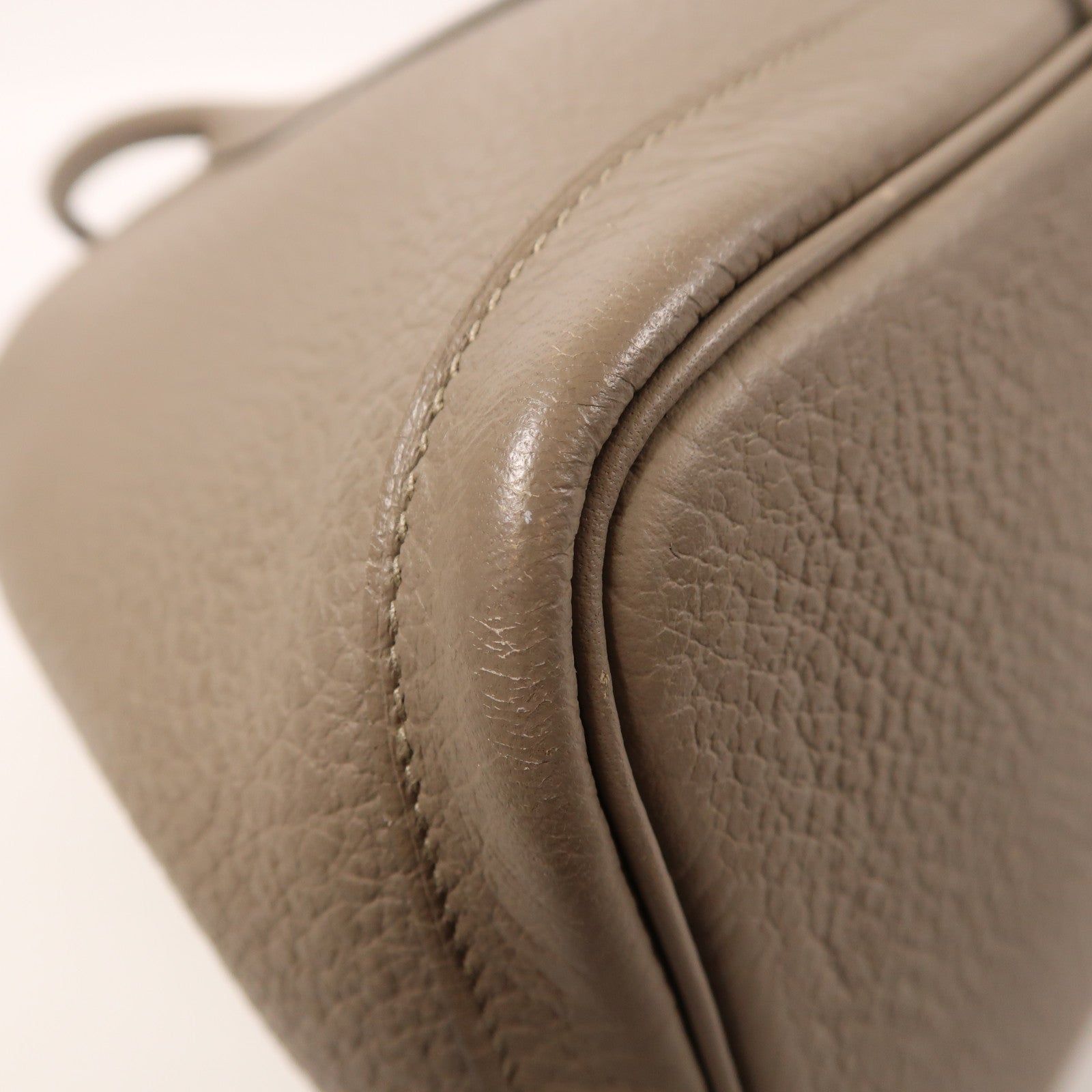 HERMES Negonda皮革Garden Party PM銀扣手挽袋Gris Asphalt