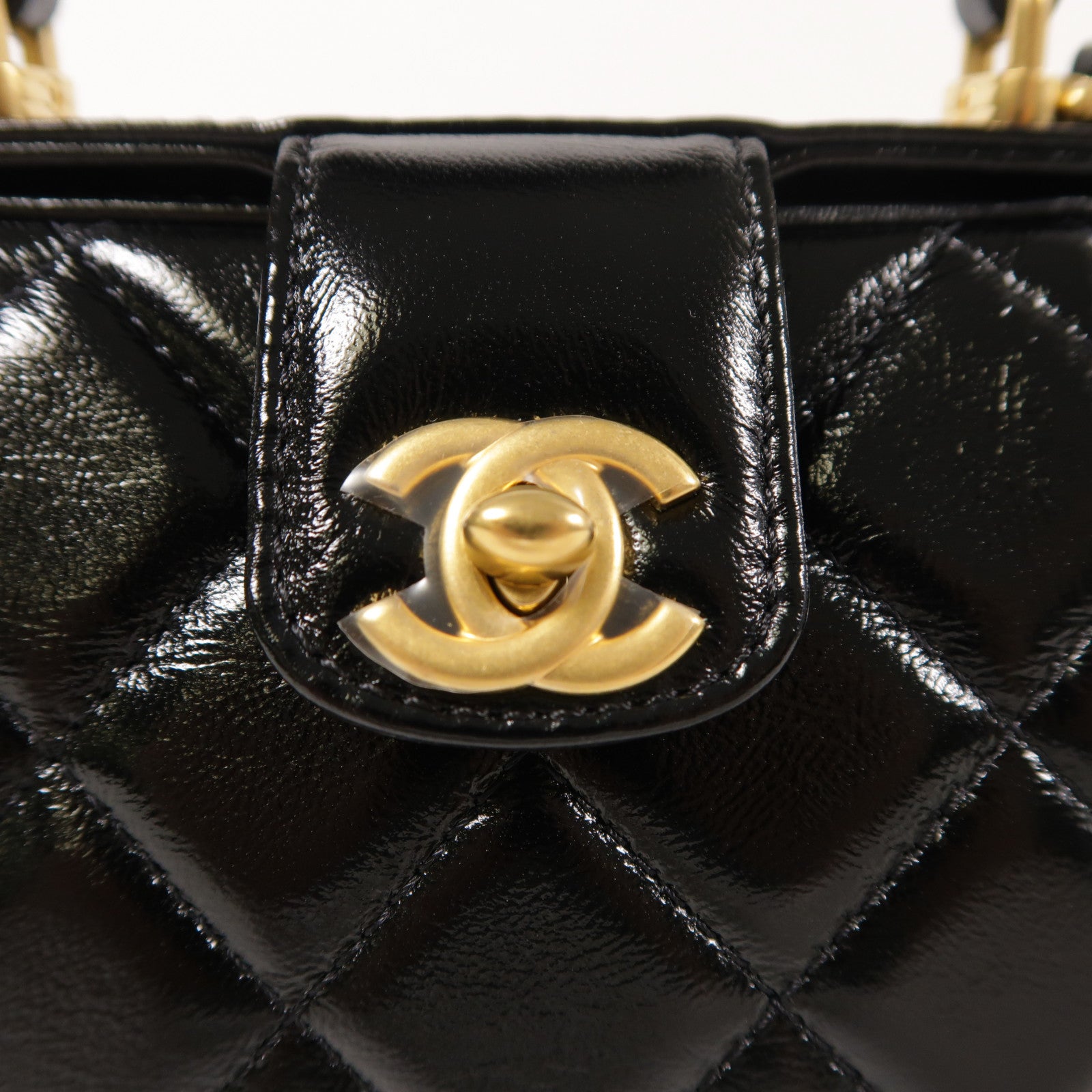 CHANEL【激減優惠】 牛皮皮革Shoulder Bag金扣鏈帶手挽肩背兩用袋