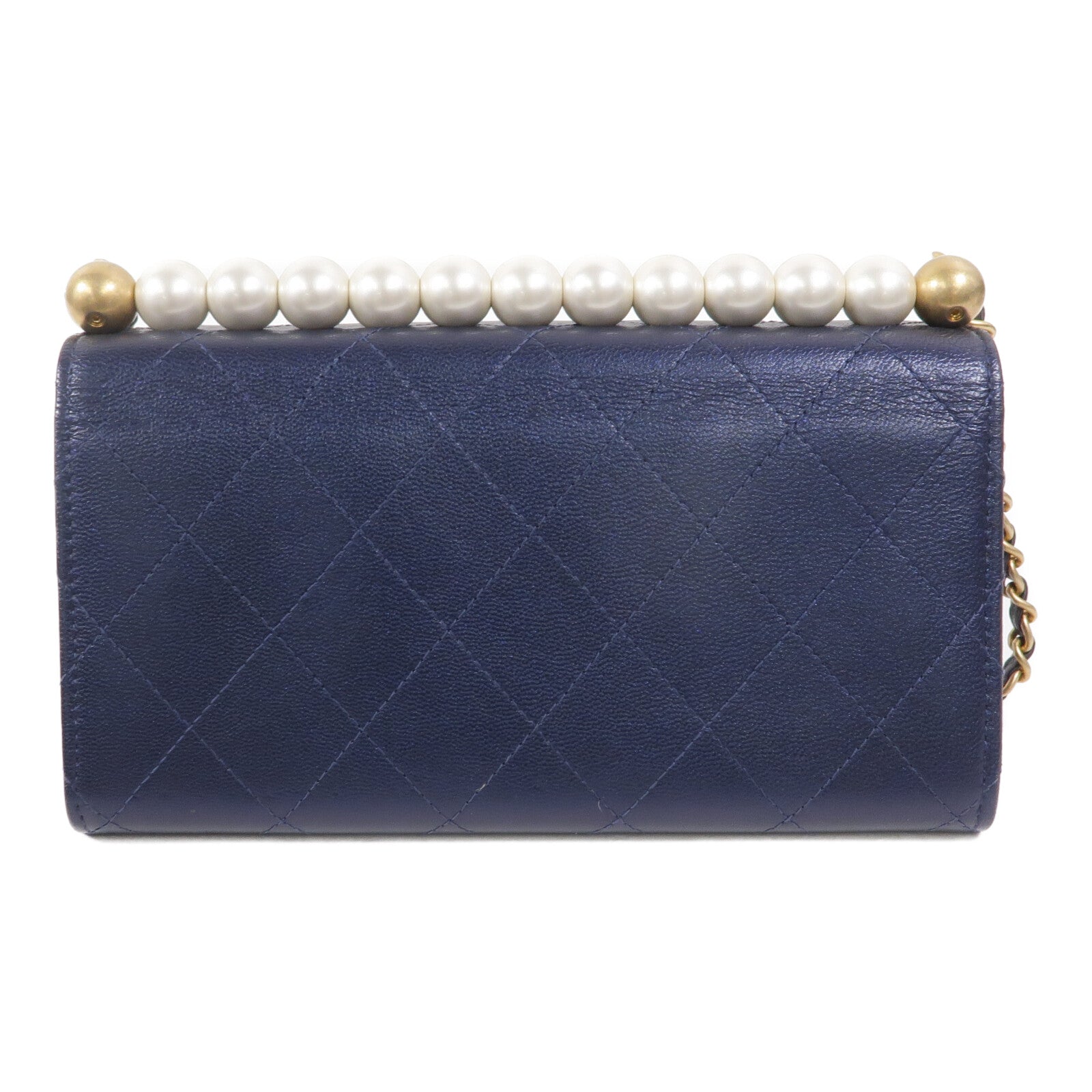 CHANEL 牛皮皮革Chic Pearl Wallet On Chain鏈帶肩背袋