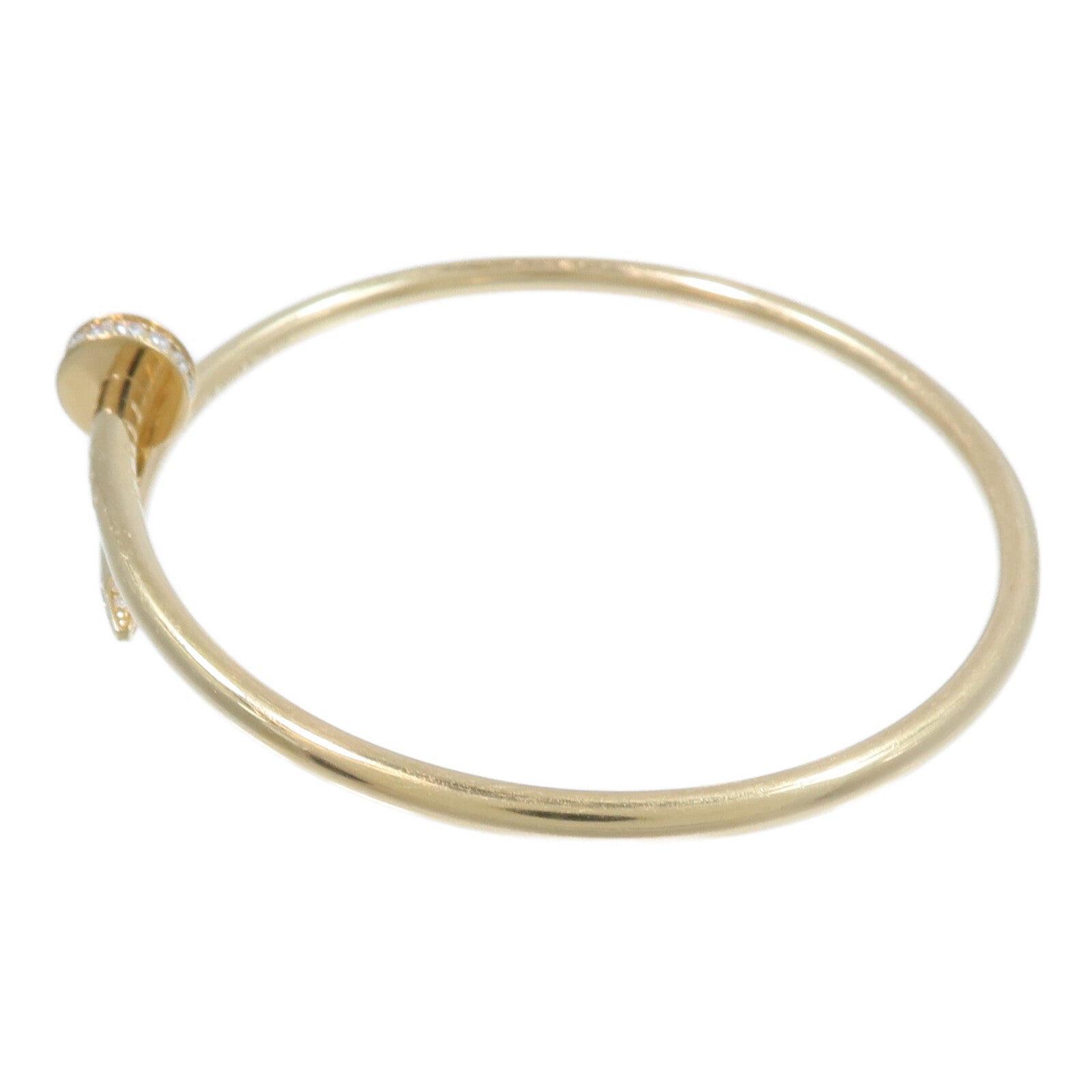 CARTIER 18K黃金Juste Un Clou Bracelet鑽石手鐲