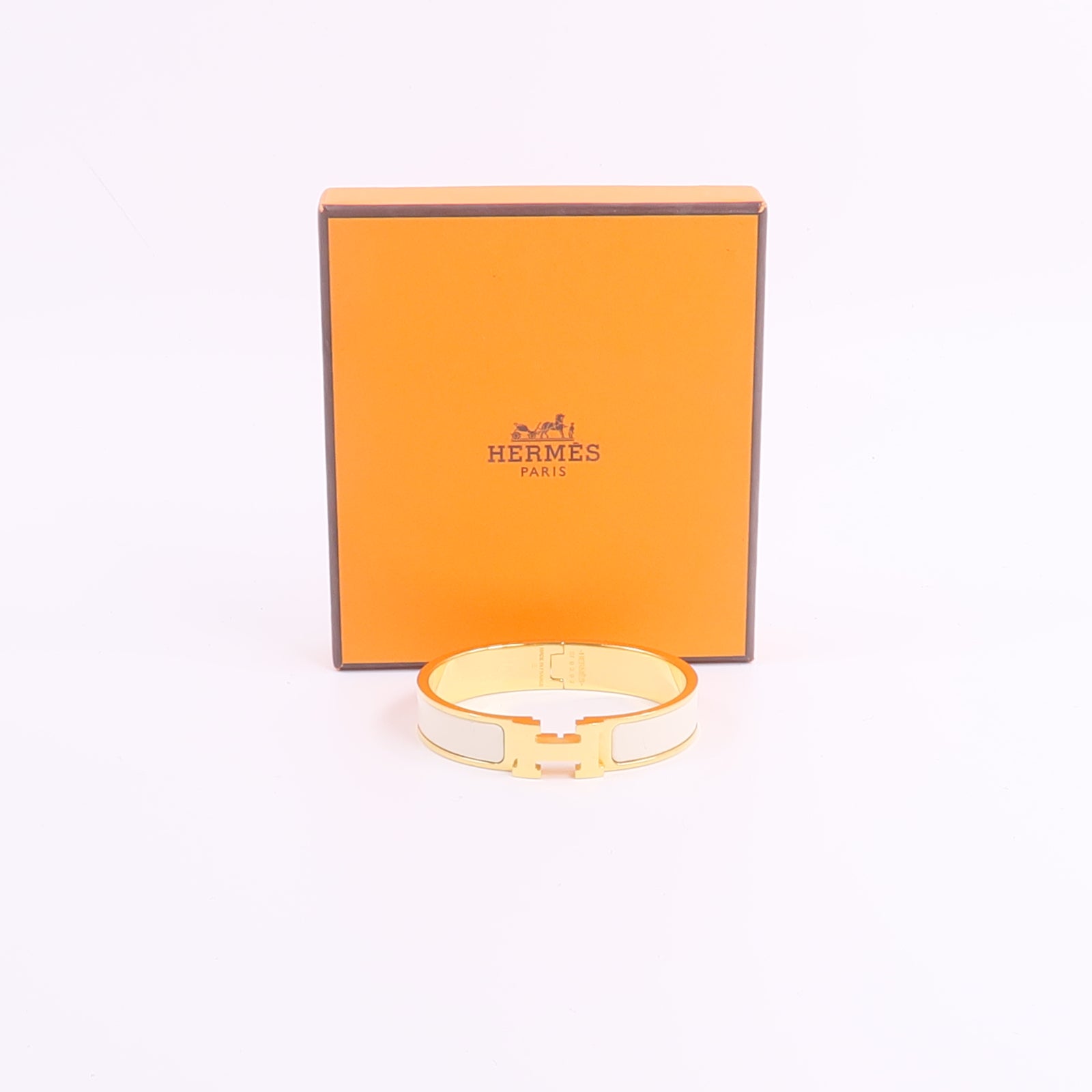 HERMES 金屬/琺瑯Clic H Bracelet手鐲