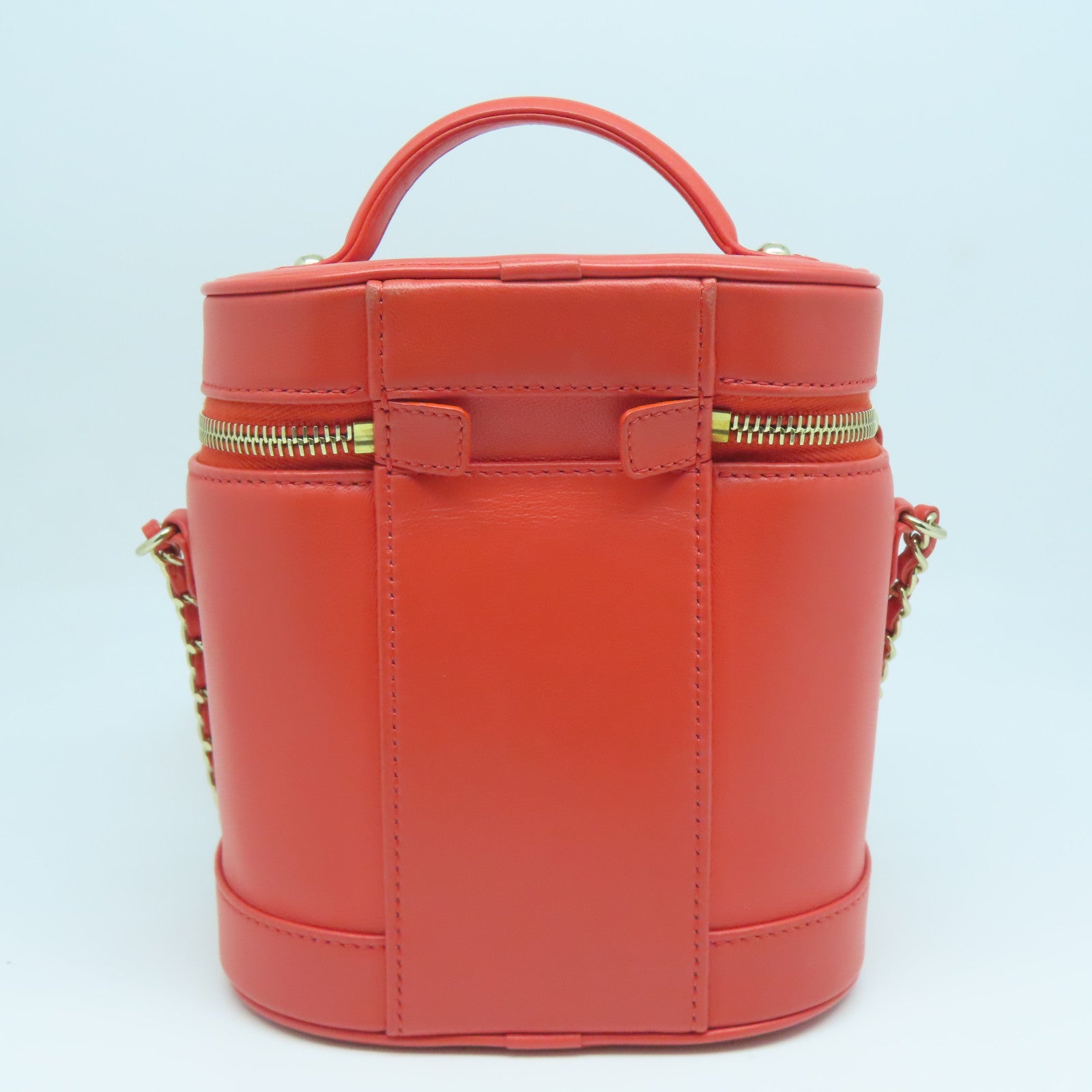 CHANEL 羊皮皮革2way Shoulder Bag金扣手挽肩背两用袋橙色