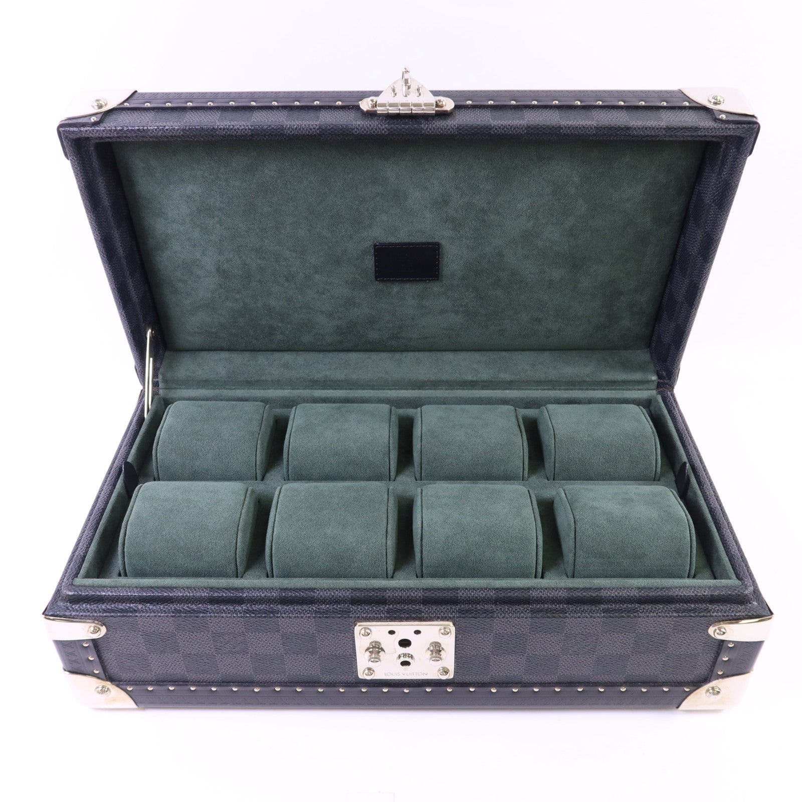 LOUIS VUITTON Damier Graphite Coffret 8 Montres銀扣手錶收納盒