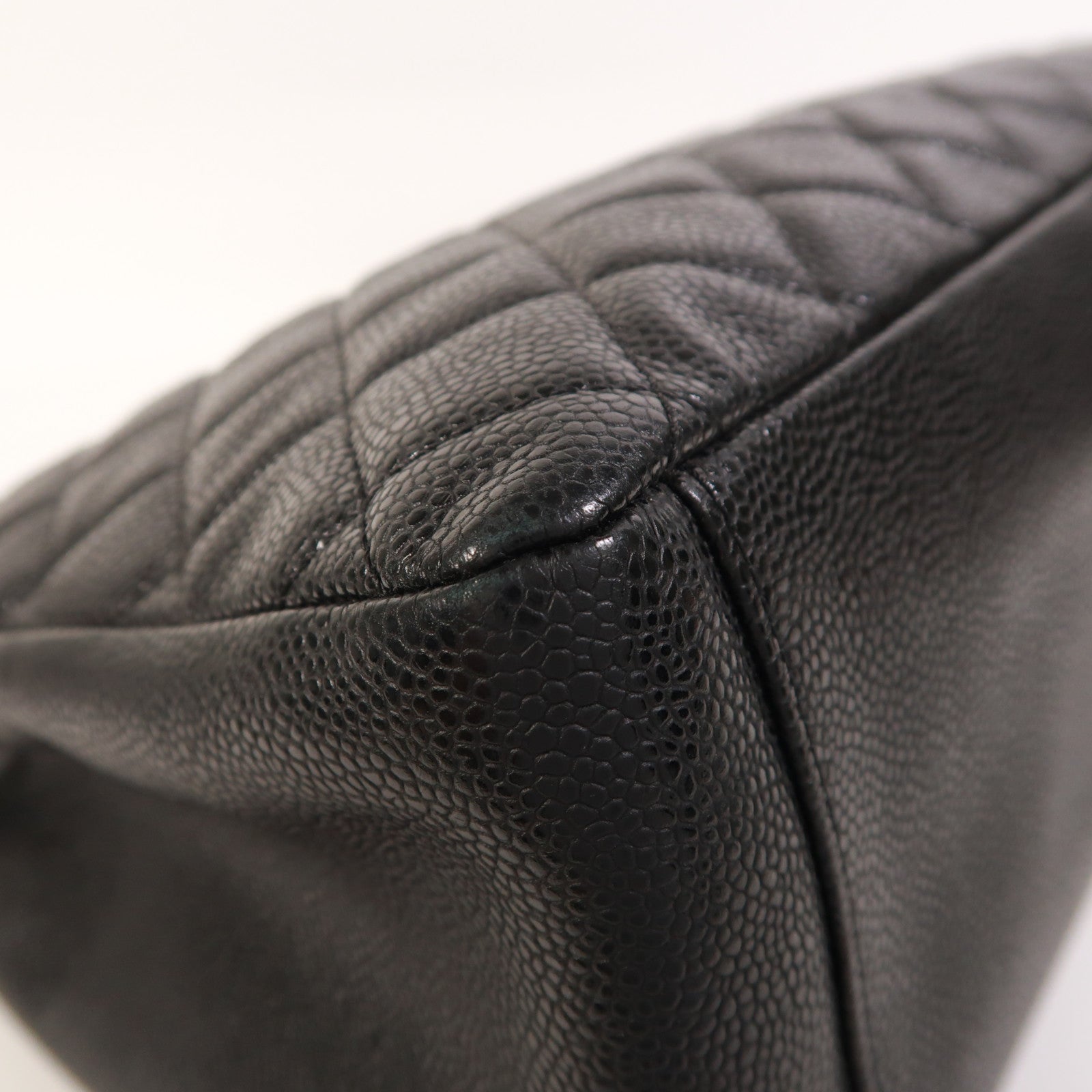 CHANEL 牛皮皮革GST Grand Shopping Tote Bag銀扣鏈帶肩背袋