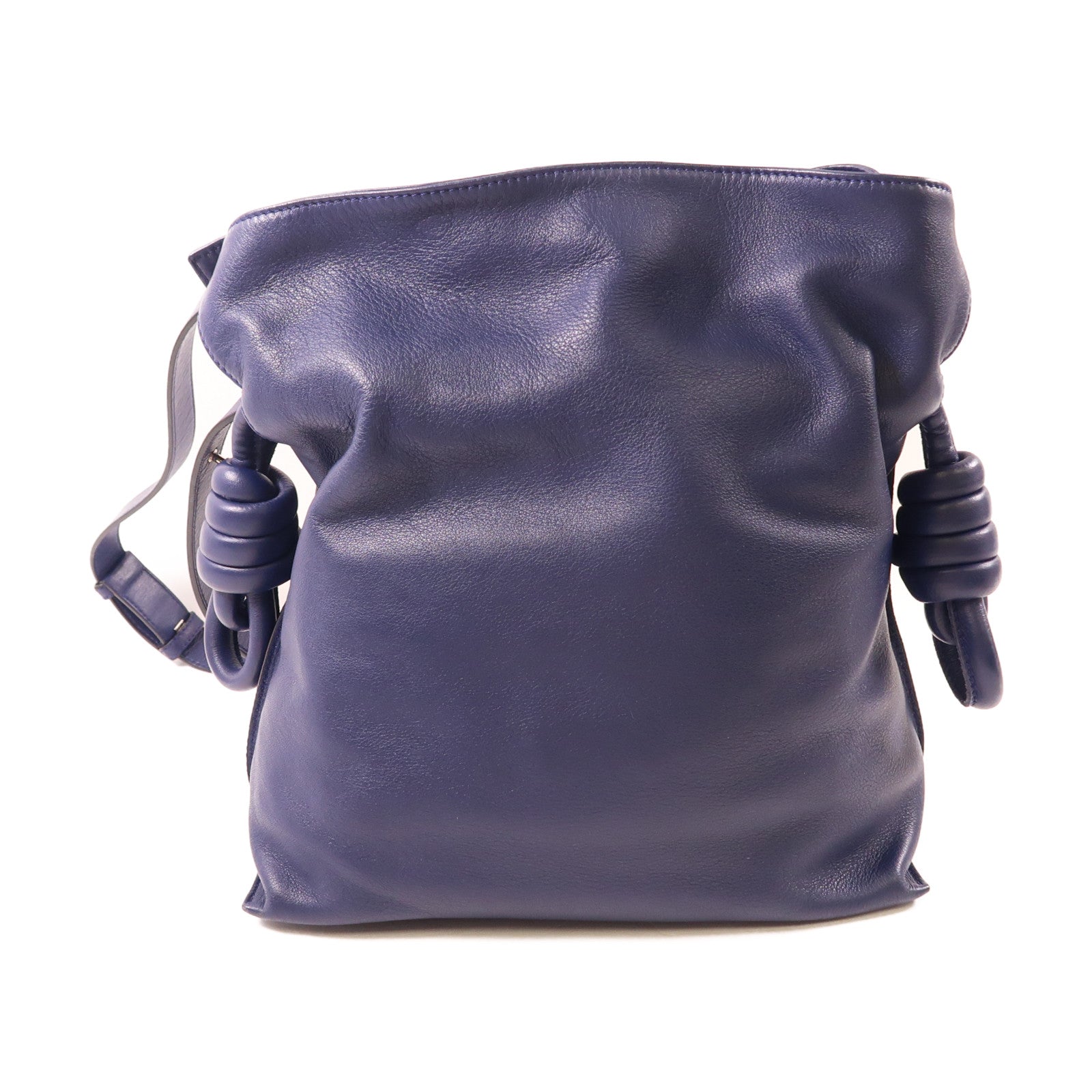 LOEWE 牛皮皮革Flamenco銀扣肩背袋