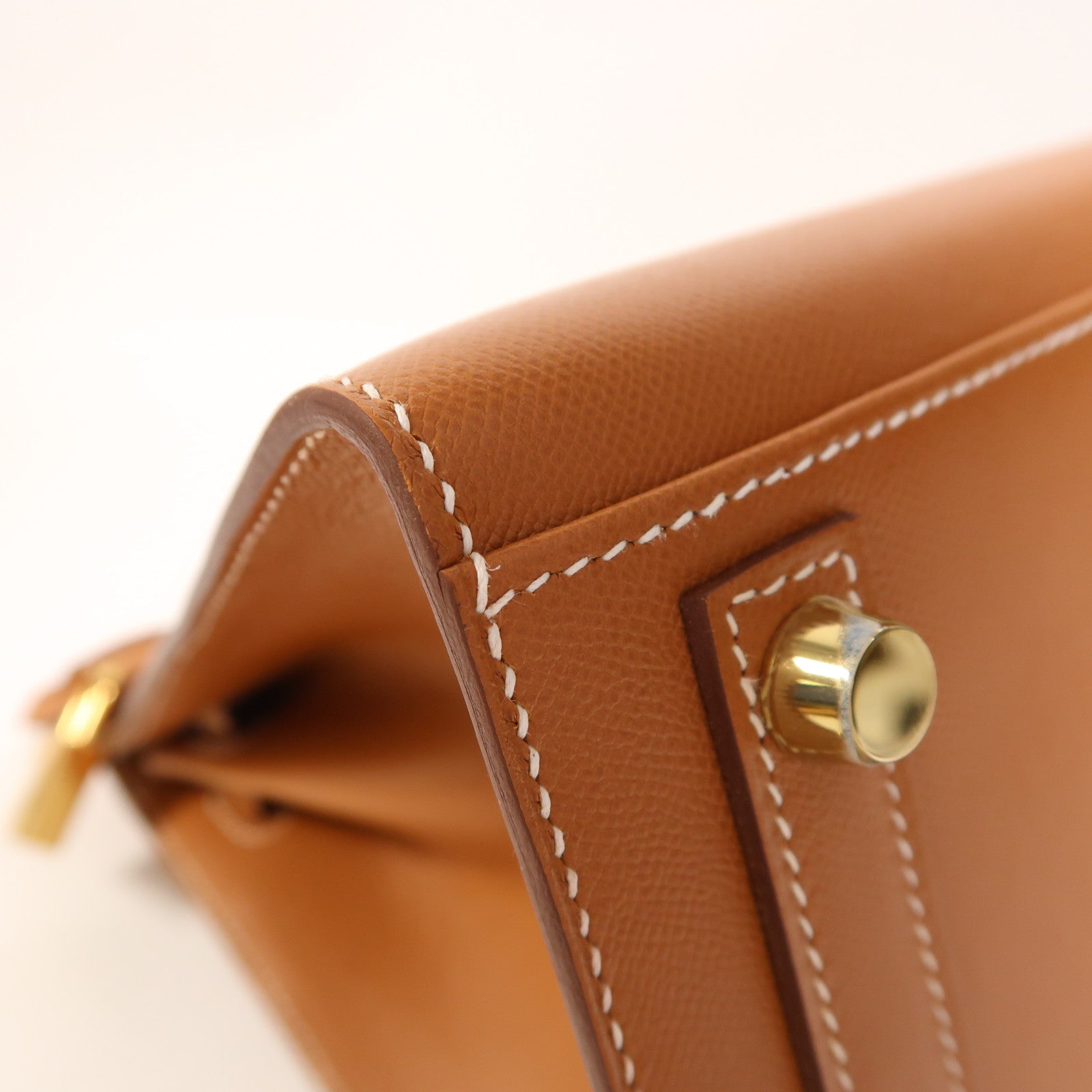 HERMES Madame皮革Birkin 25金扣手挽袋Gold