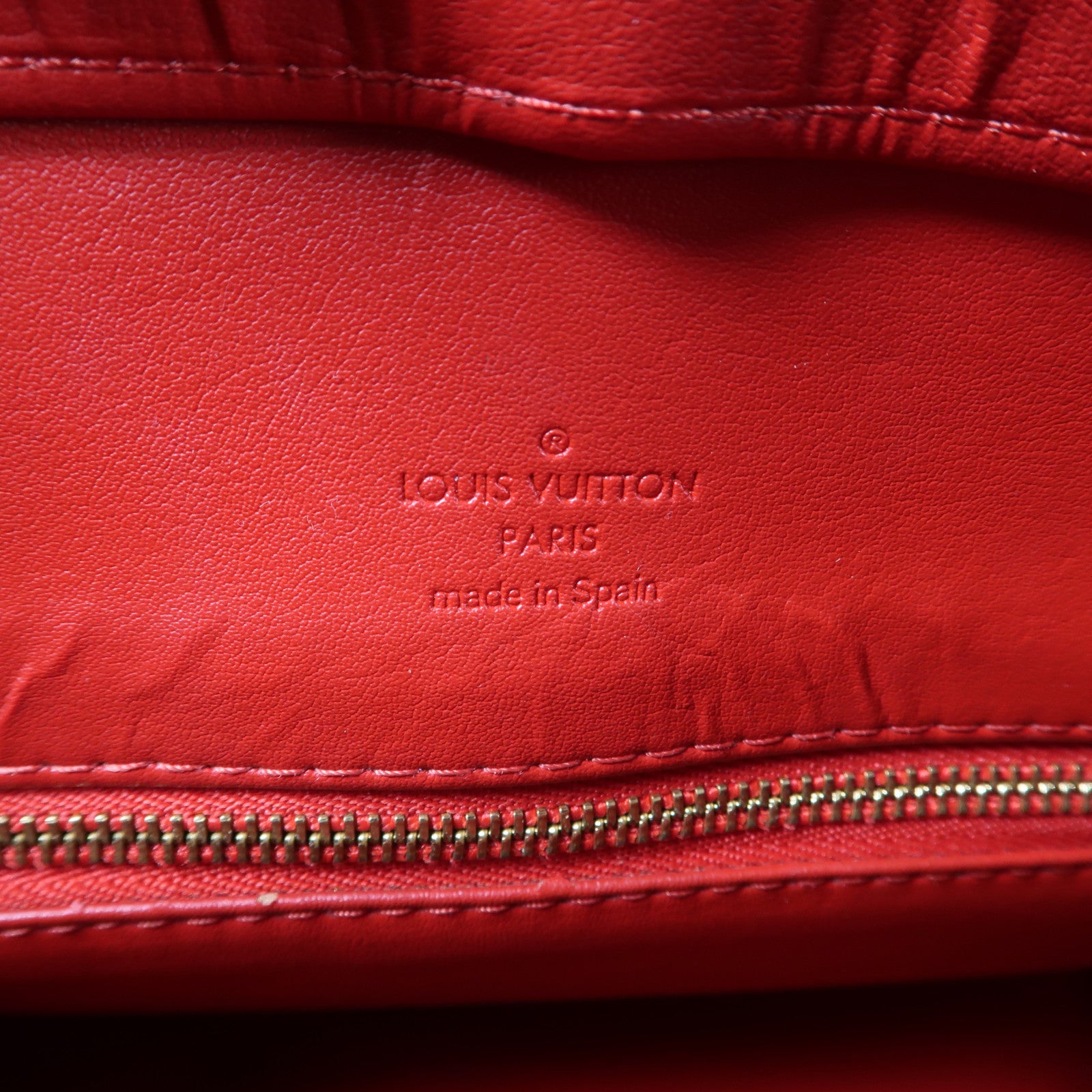 LOUIS VUITTON 【激減優惠】Monogram Vernis Houston金扣手挽袋紅色