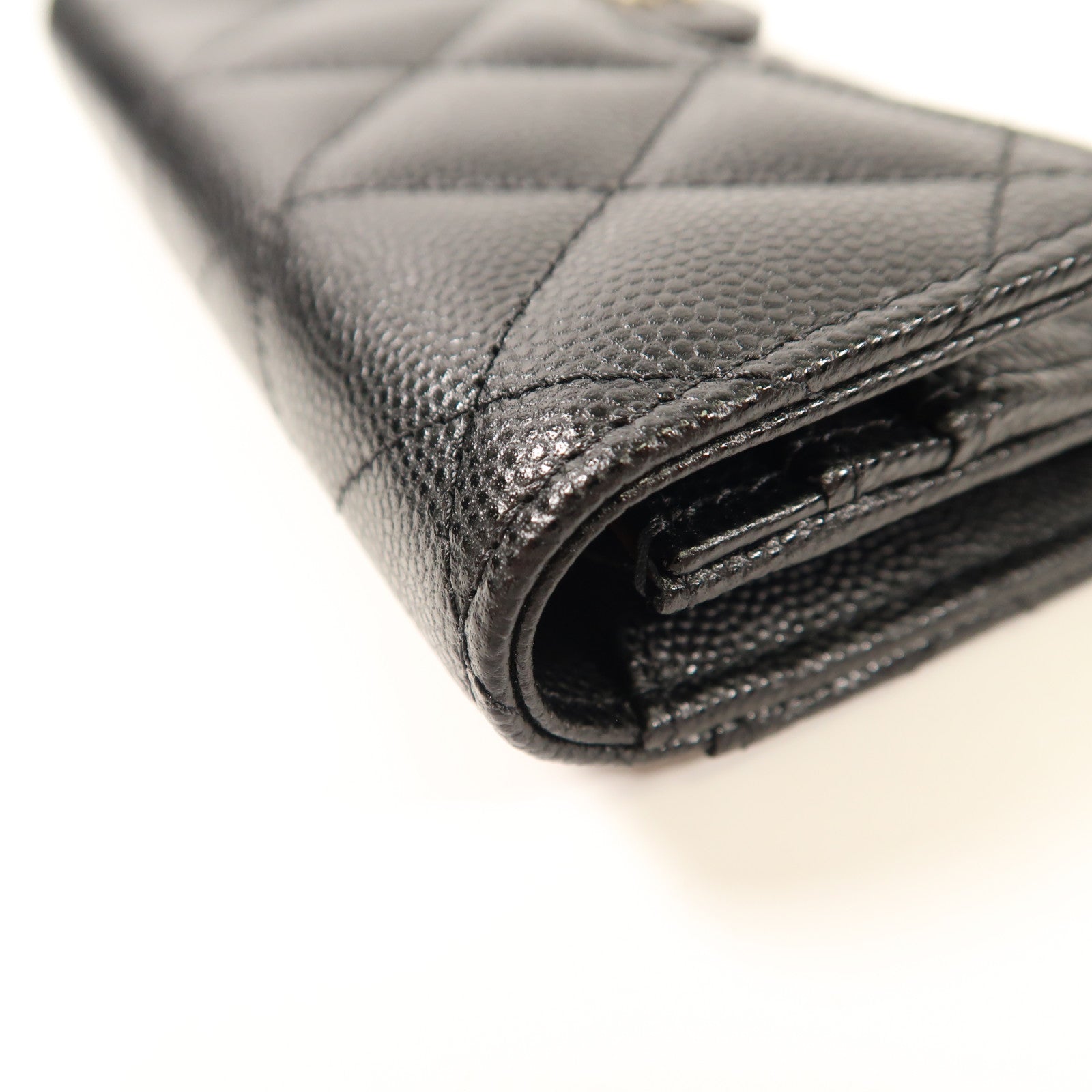 CHANEL 牛皮皮革Long Wallet金扣長錢包