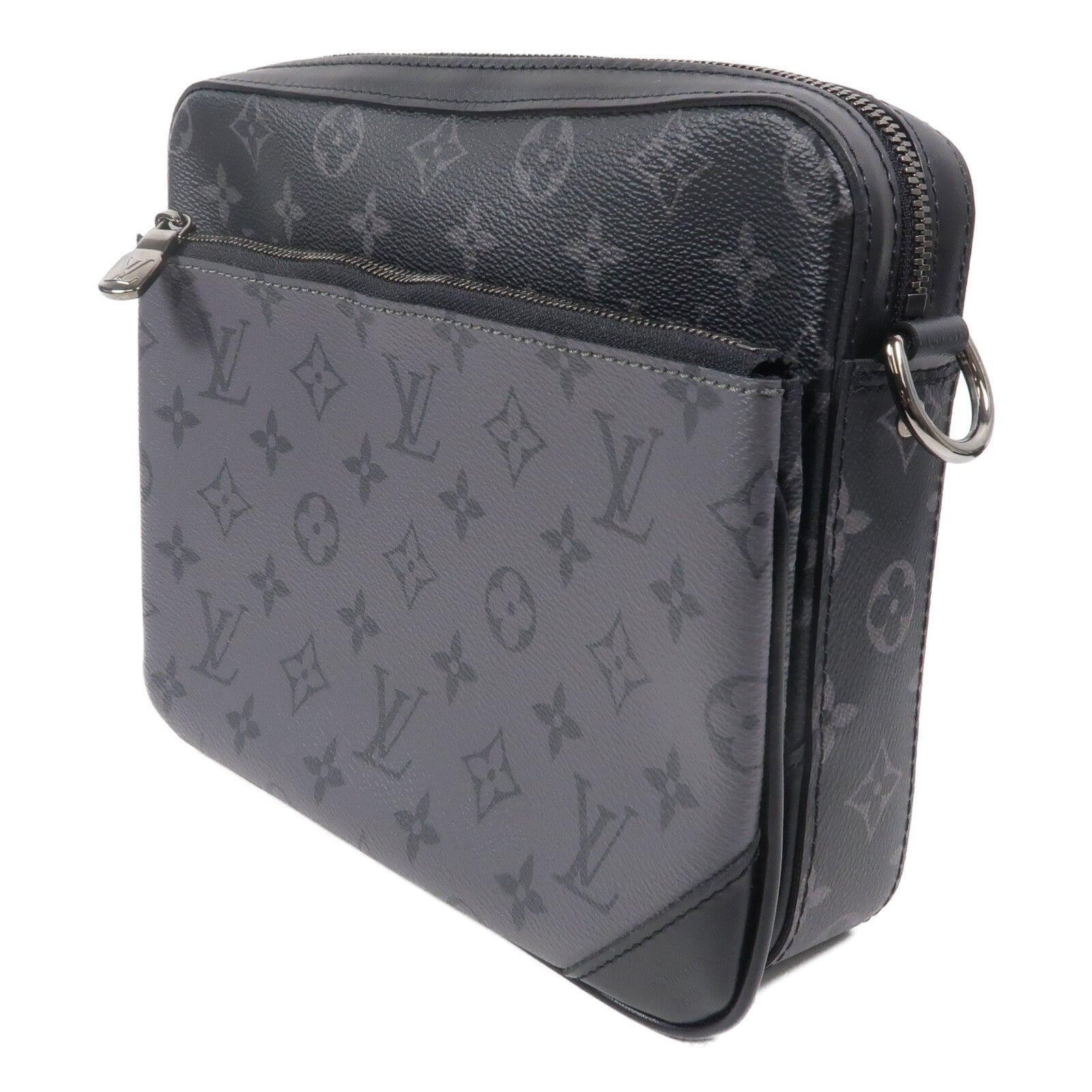 LOUIS VUITTON Monogram Eclipse Reverse Trio Messenger肩背袋