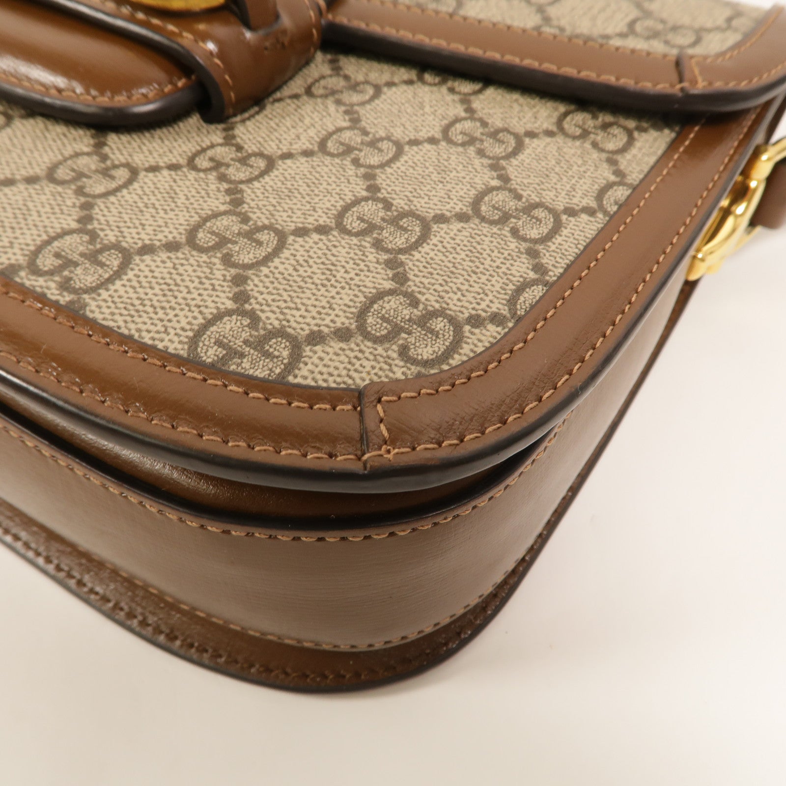 GUCCI 塗層帆布Horsebit 1955 Medium肩背袋