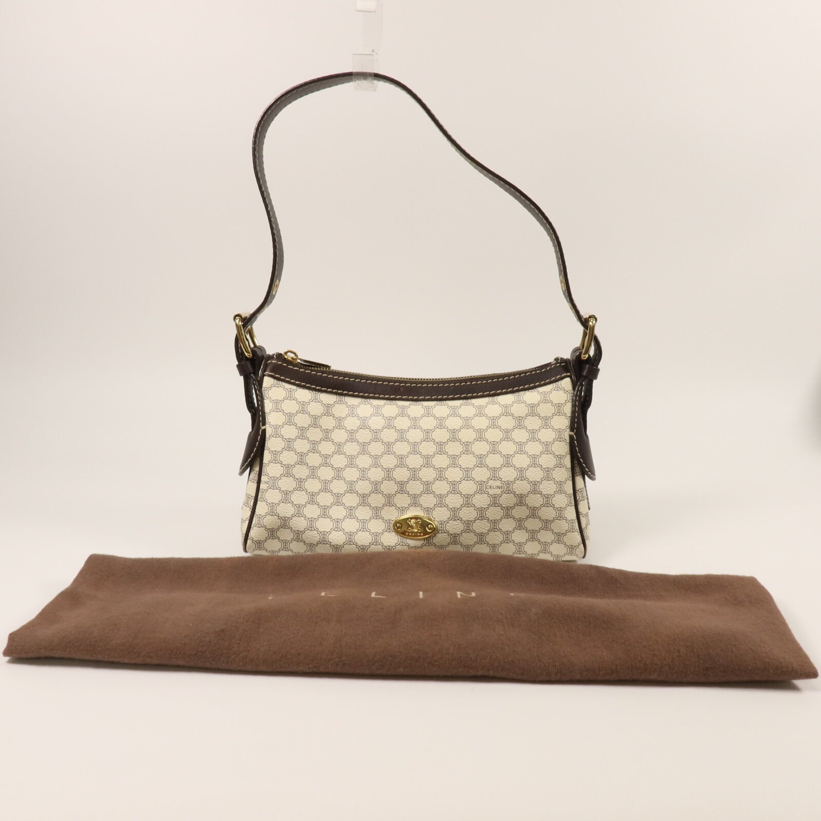 CELINE 塗層帆布Vintage Shoudler Bag肩背袋