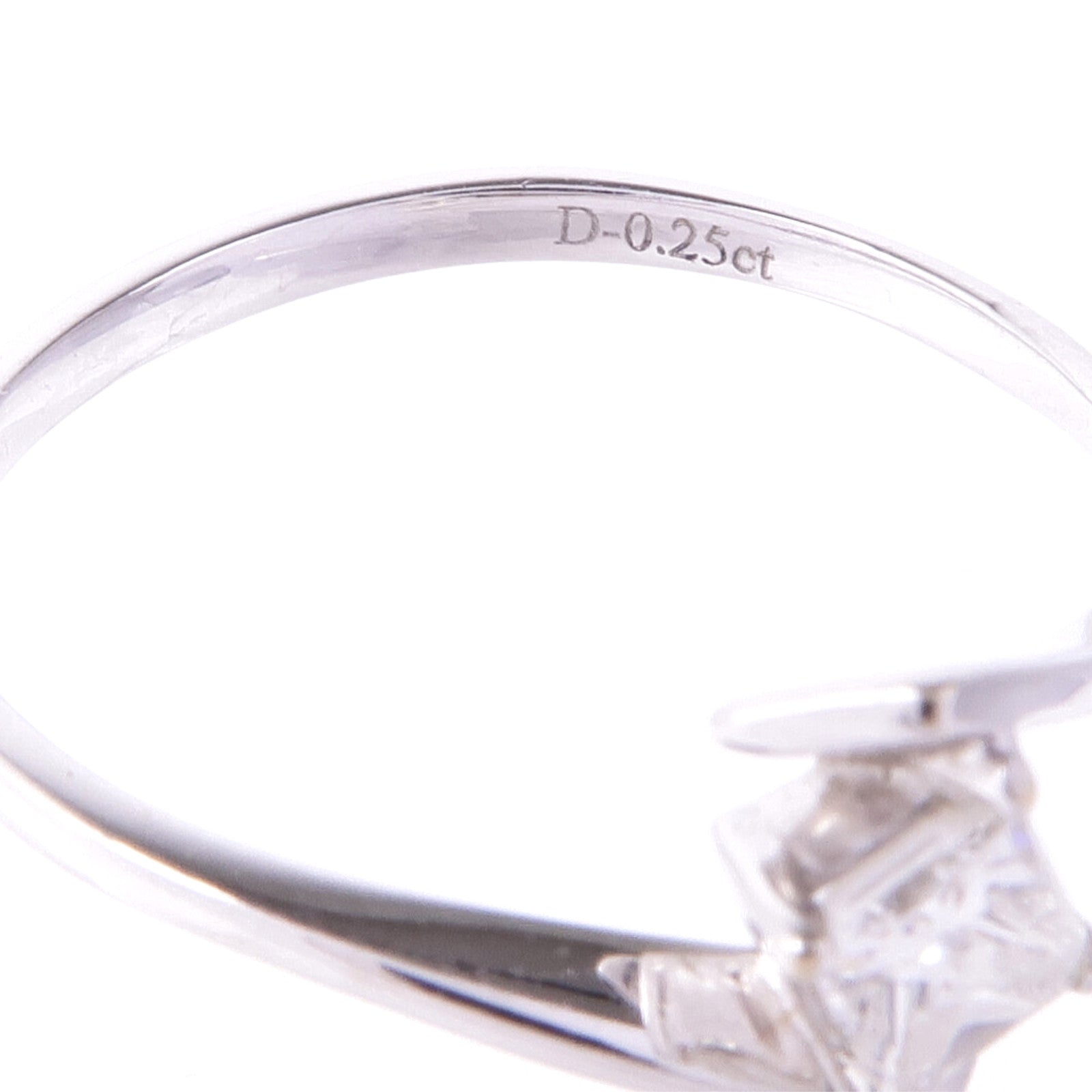 JEWELRY 【激減優惠】18K白金Diamond Ring鑽石戒指US#8